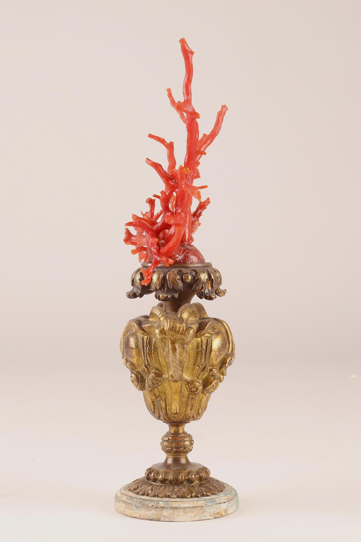 Bronze Pair of Coral Branches from Wunderkammer, Italy, 1870 For Sale