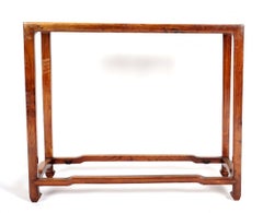 Pair of Corner-Leg Ming Style Console Tables