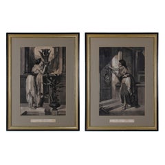 A Pair of Cottin Neoclassical Engravings after Brochart, c.1874