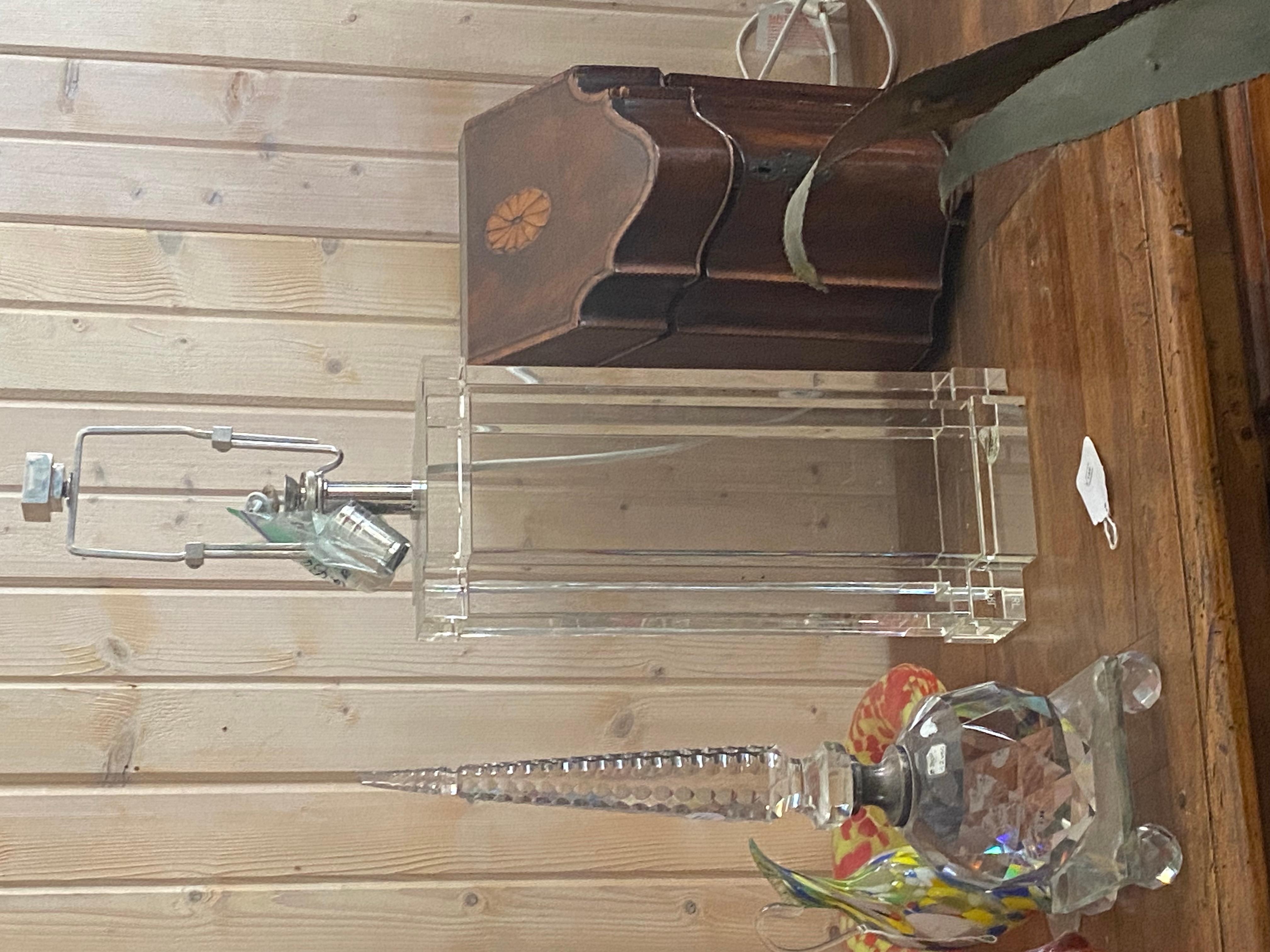 Paire de lampes de table en cristal 20ème siècle. en vente 1