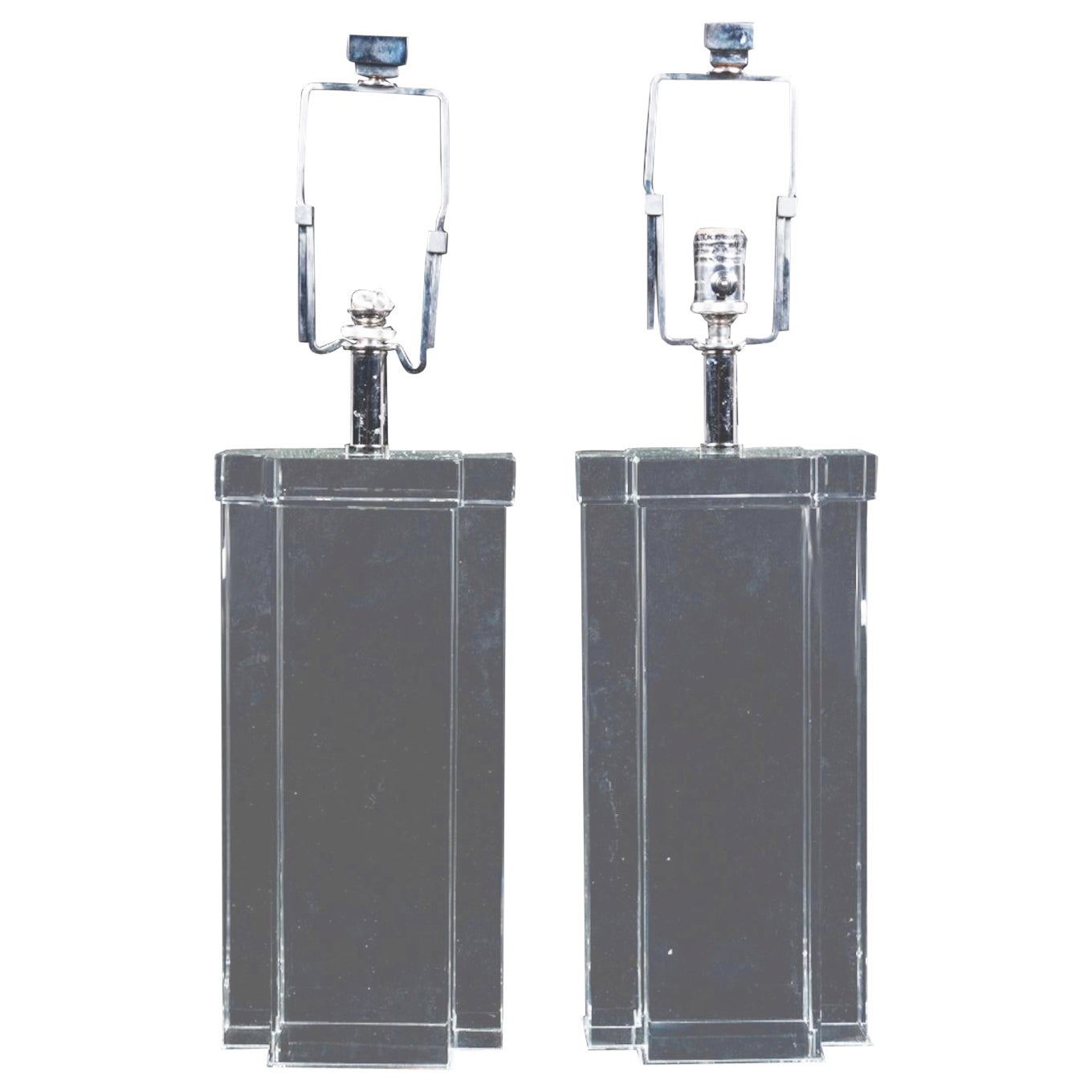 A Pair of Crystal Table Lamps 20th Century.
