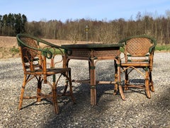 A pair of curved armchairs in solid oak from the 1920s.  R. Wengler Denmark