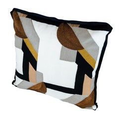 A Pair of Cushions in Pierre Frey Cosma Argento Oro