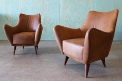 A Pair of Custom Lounge Chairs after Guglielmo Veronesi for Isa Bergamo