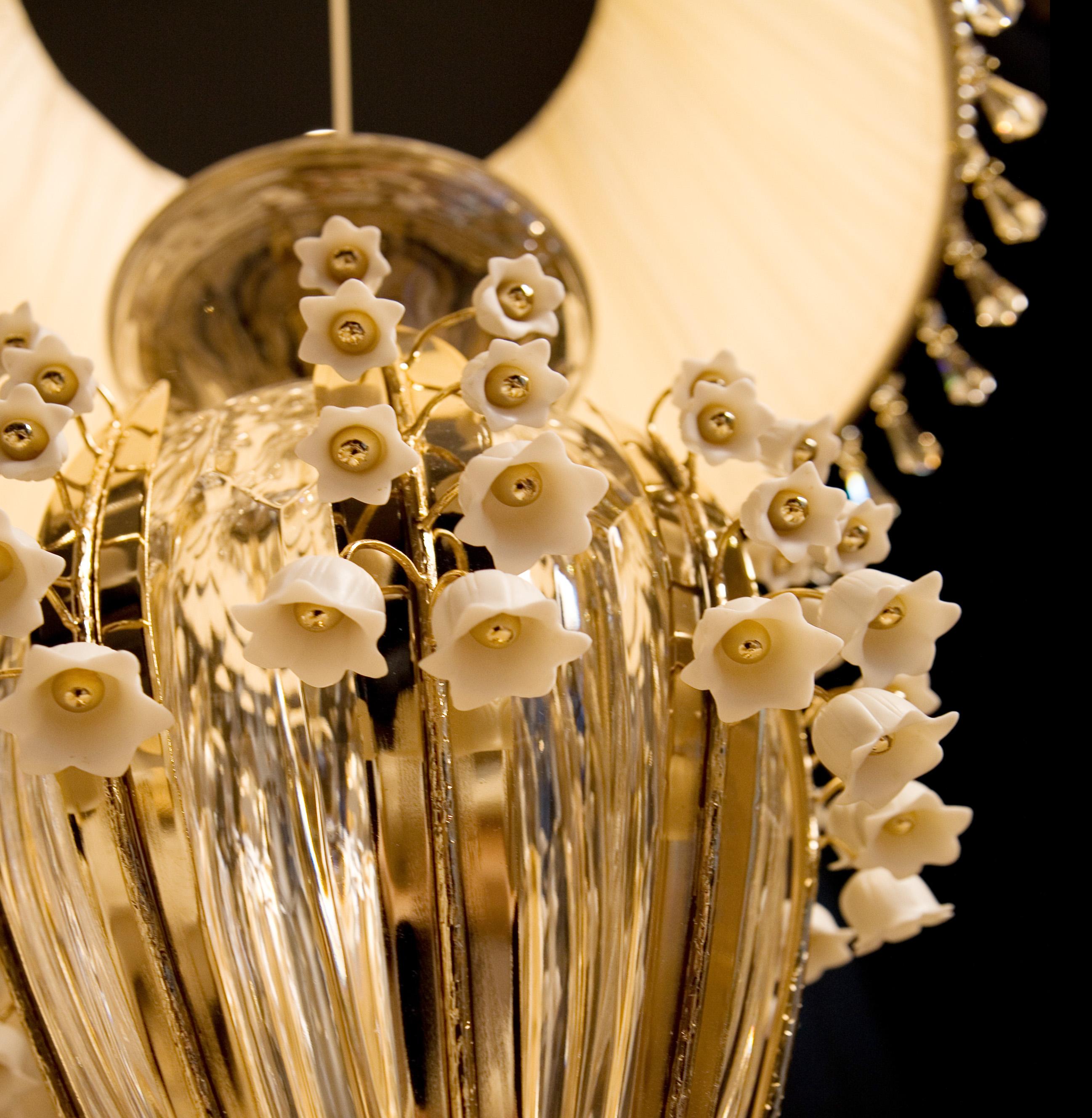Pair of Custom Made Neoclassical Revival  Crystal and Porcelain Table Lamps For Sale 5