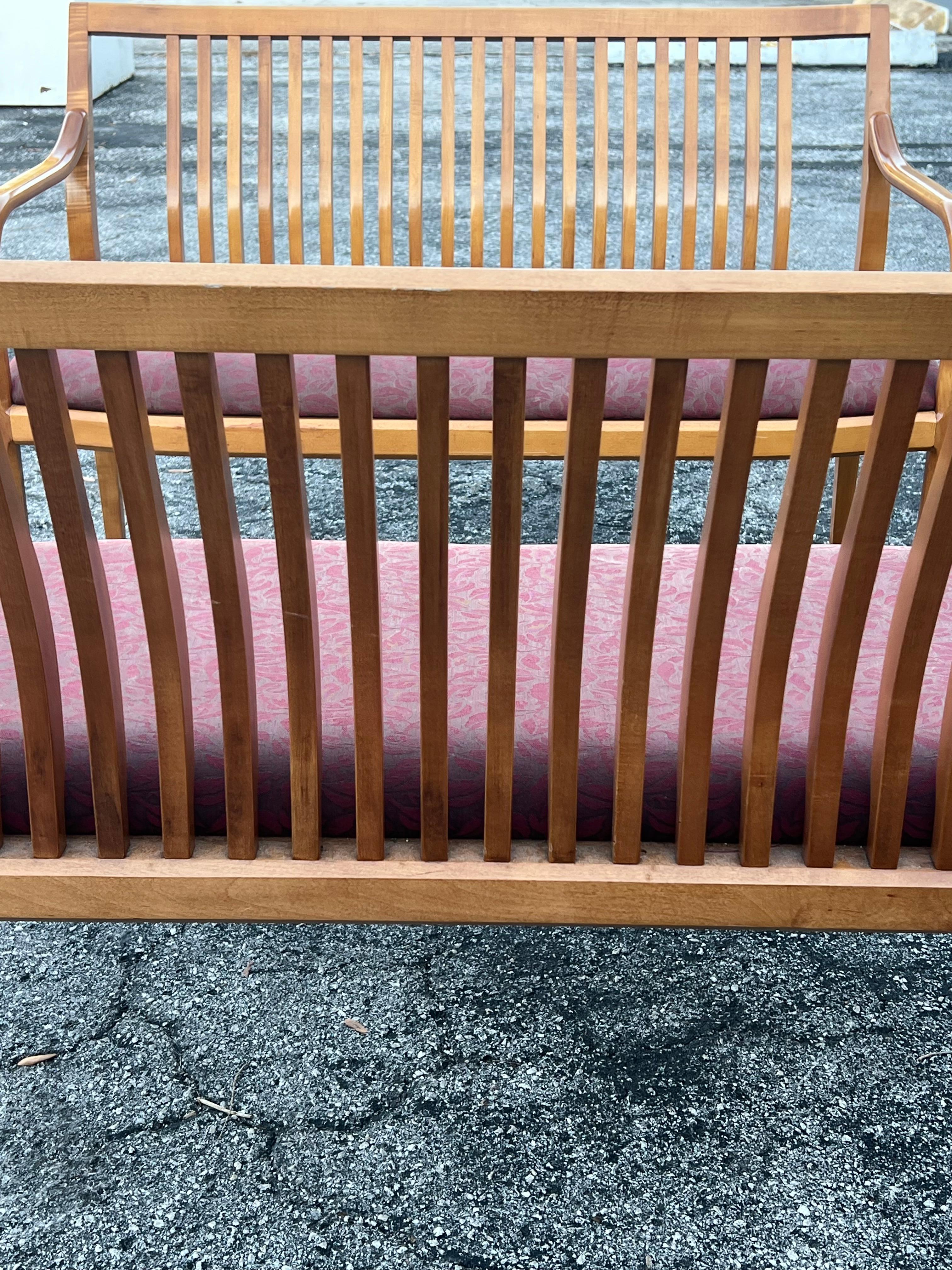 A Pair Of Custom Maple Benches By Paoli ca' 1980's For Sale 4