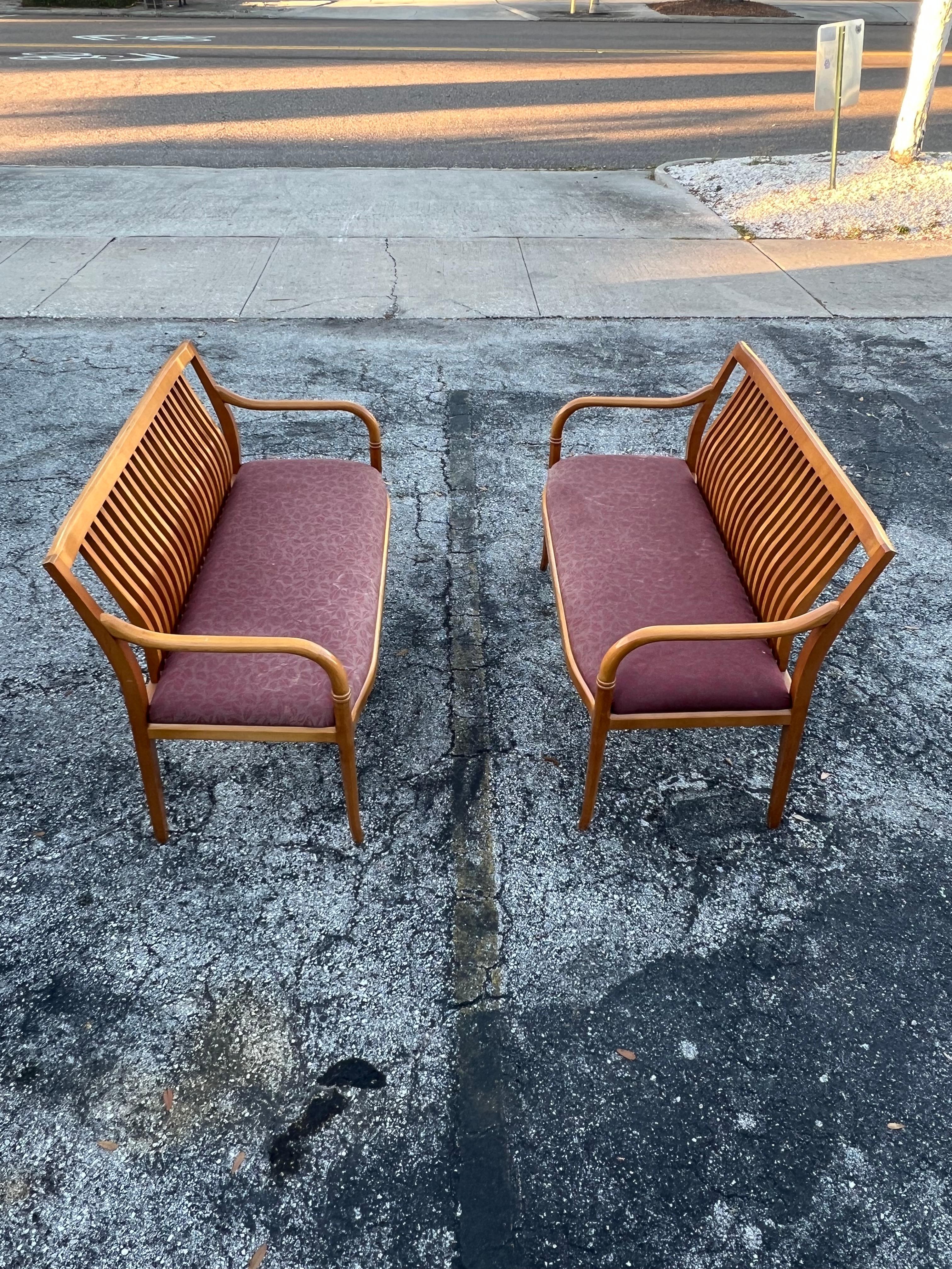 A Pair Of Custom Maple Benches By Paoli ca' 1980's For Sale 7