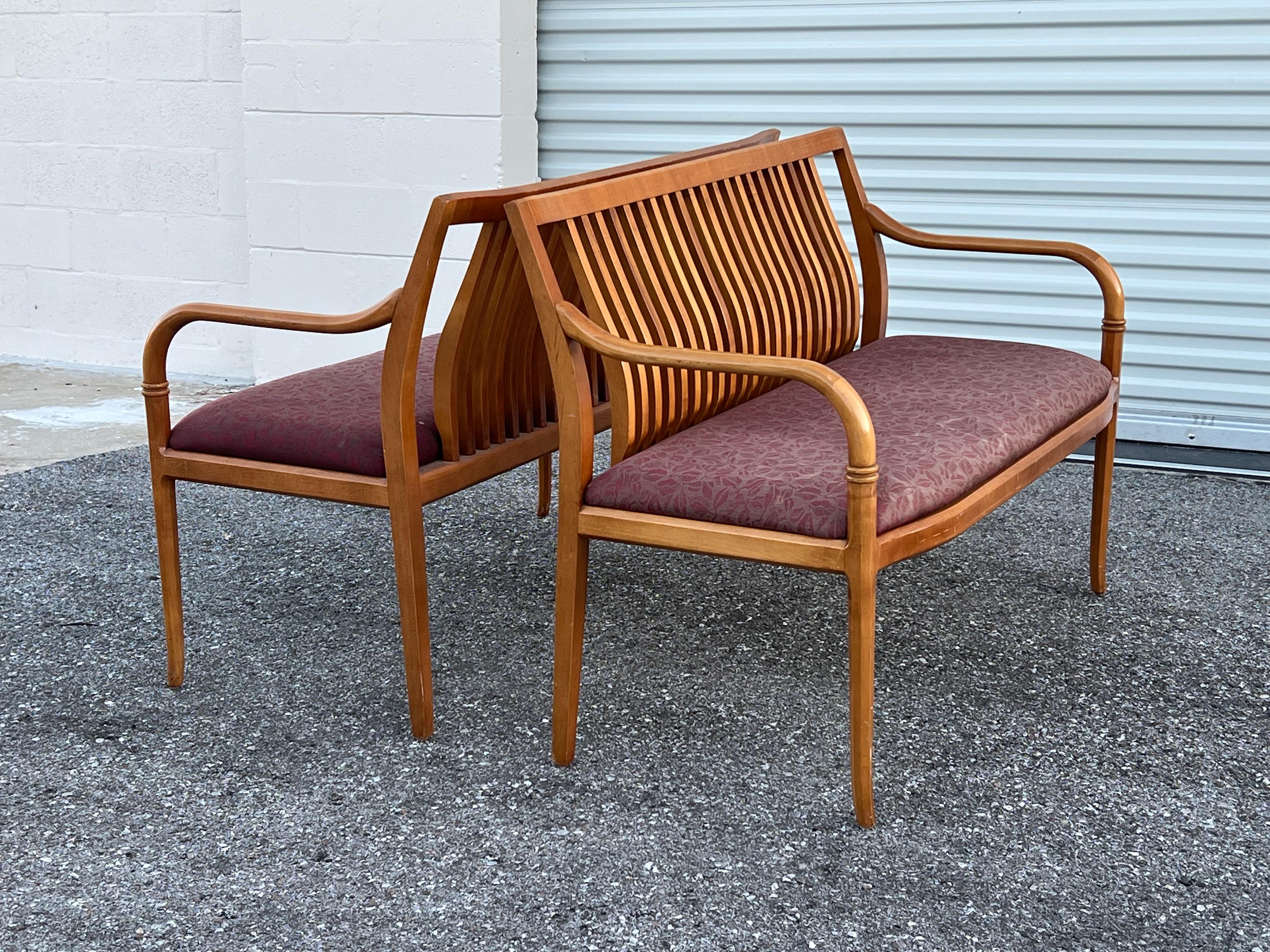 A Pair Of Custom Maple Benches By Paoli ca' 1980's For Sale 9