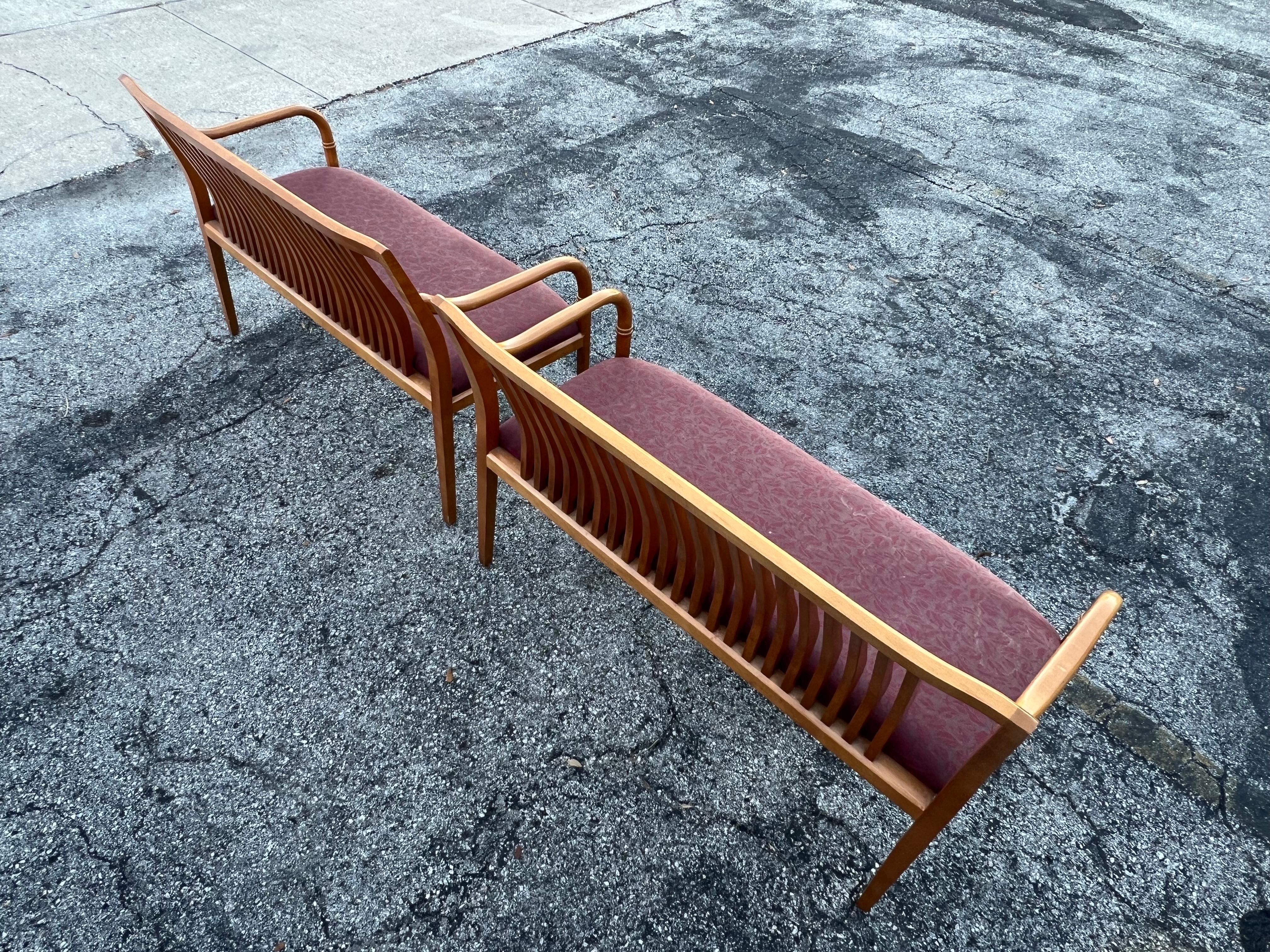 A Pair Of Custom Maple Benches By Paoli ca' 1980's For Sale 10