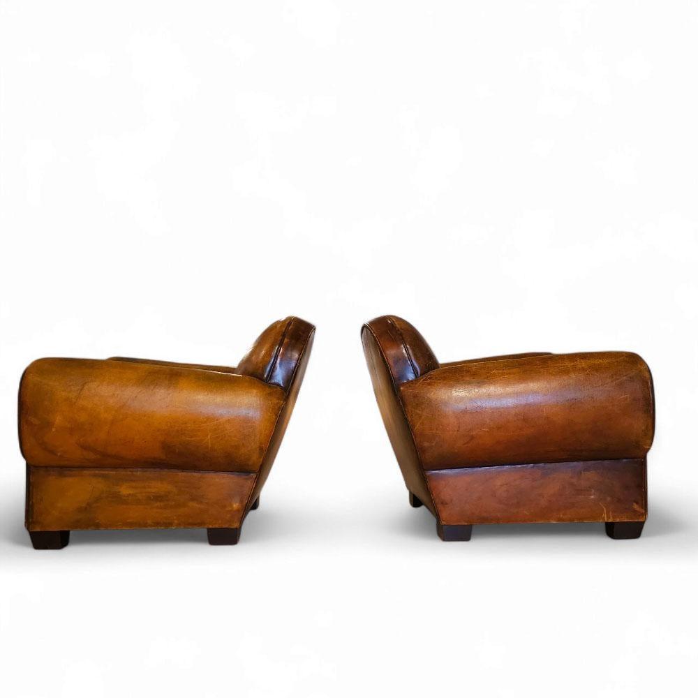 20th Century A Pair of Custom Normandy Club Chairs Attributed to Jean de Merry, 20th C. For Sale