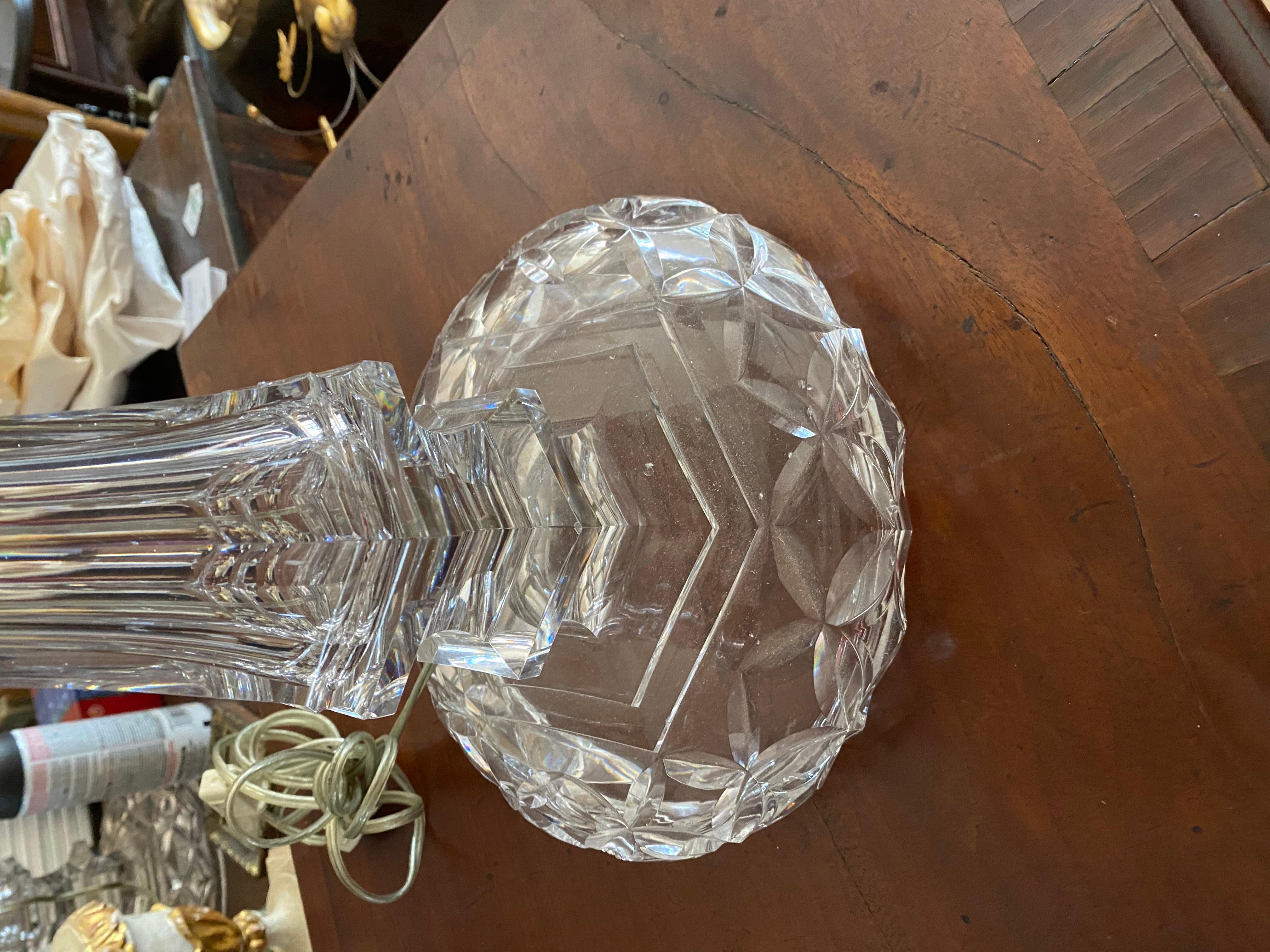 Lampen aus geschliffenem Glas, 19. Jahrhundert, Gegenstand einer bedeutenden Sammlung, Paar im Angebot 3