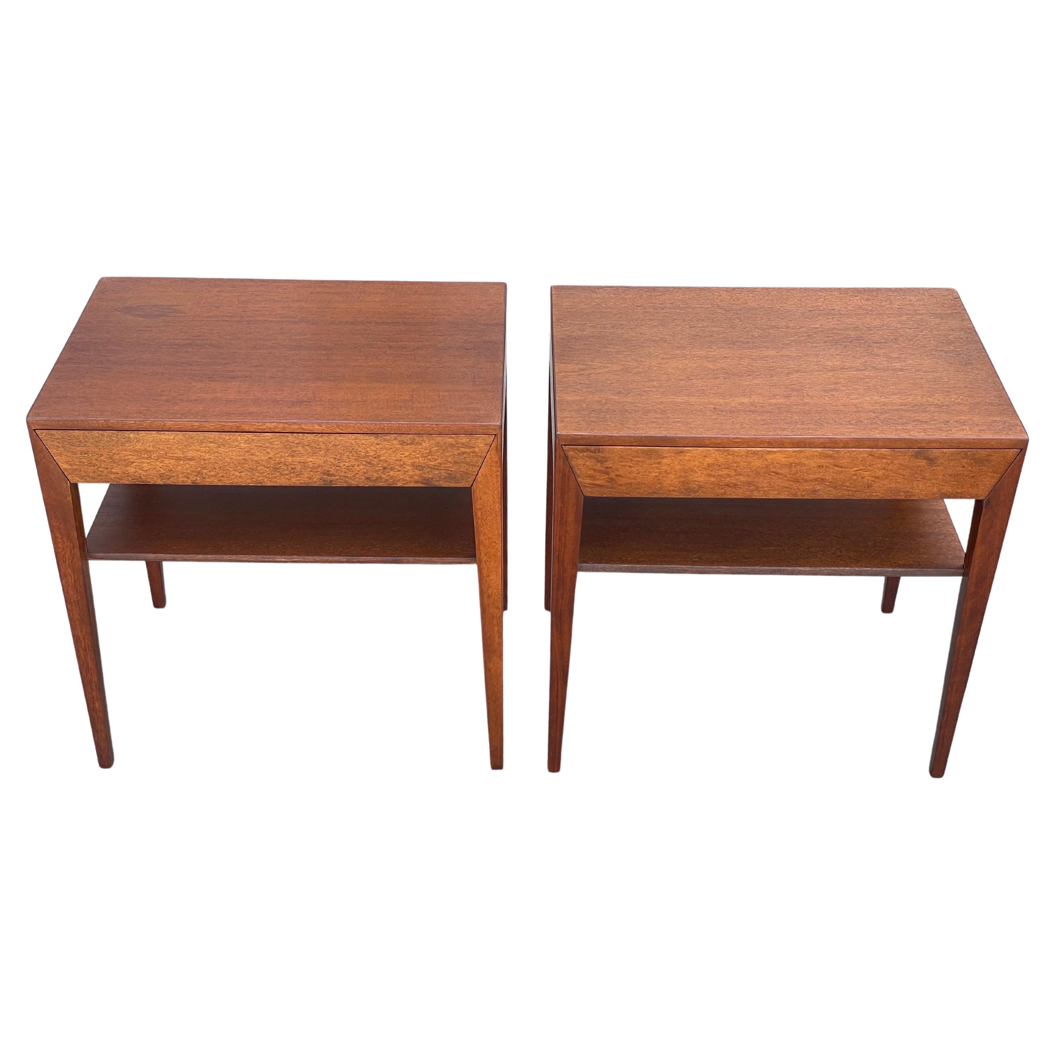 Pair of Danish 1960s Severin Hansen Nightstands by Haslev Mobelsnedkeri For Sale