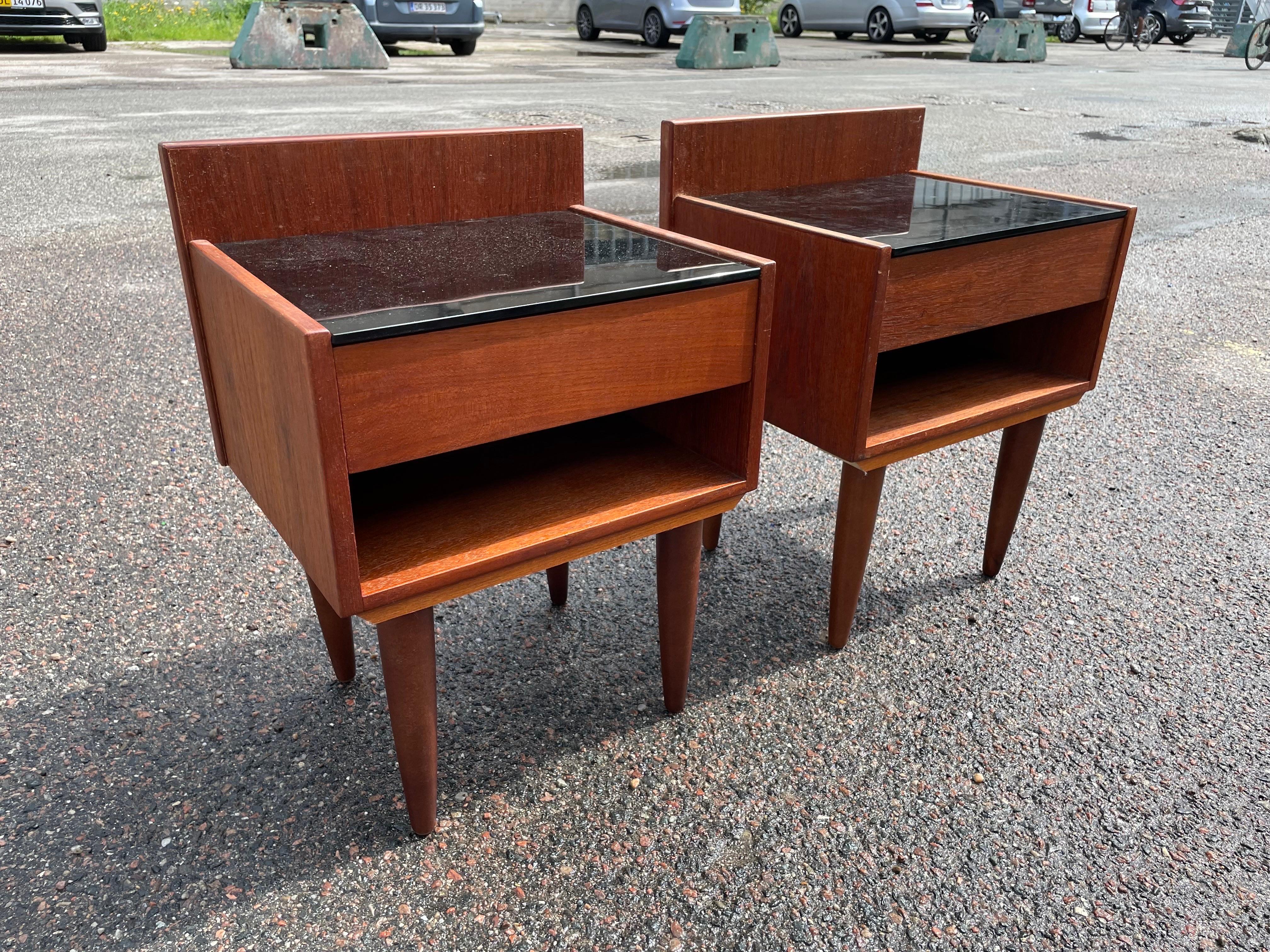 Mid-20th Century A pair of Danish design Wegner teak nightstands from Getama in the 1960´s 