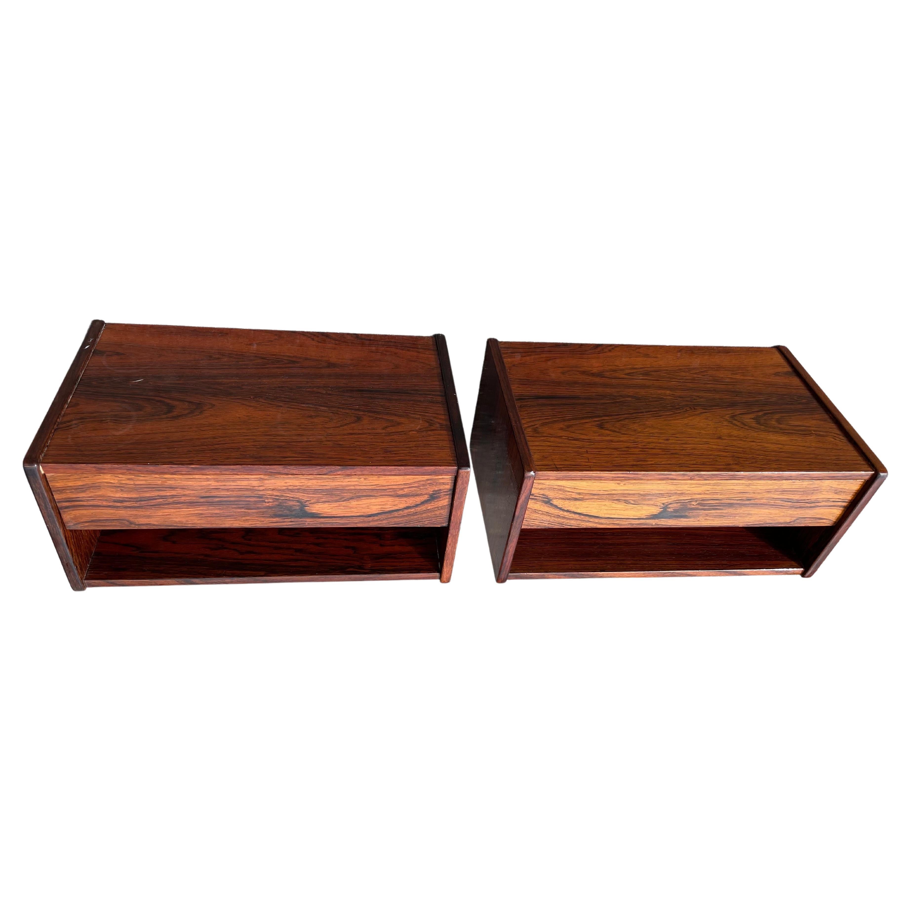 A pair of Danish designed floating bedside tables from the 1960´s