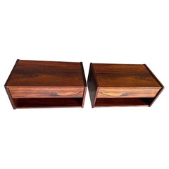 A pair of Danish designed floating bedside tables from the 1960´s