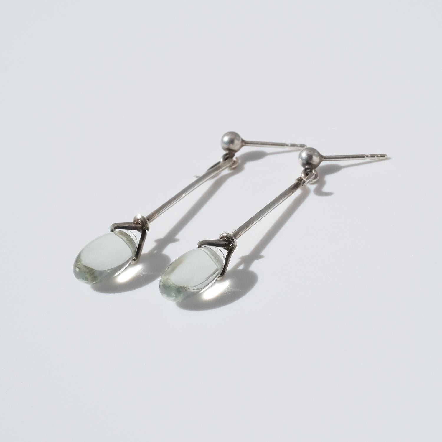 Pair of Danish Ear Rings, Design by V Torun Bulow Hube, Made by Georg Jensen 2