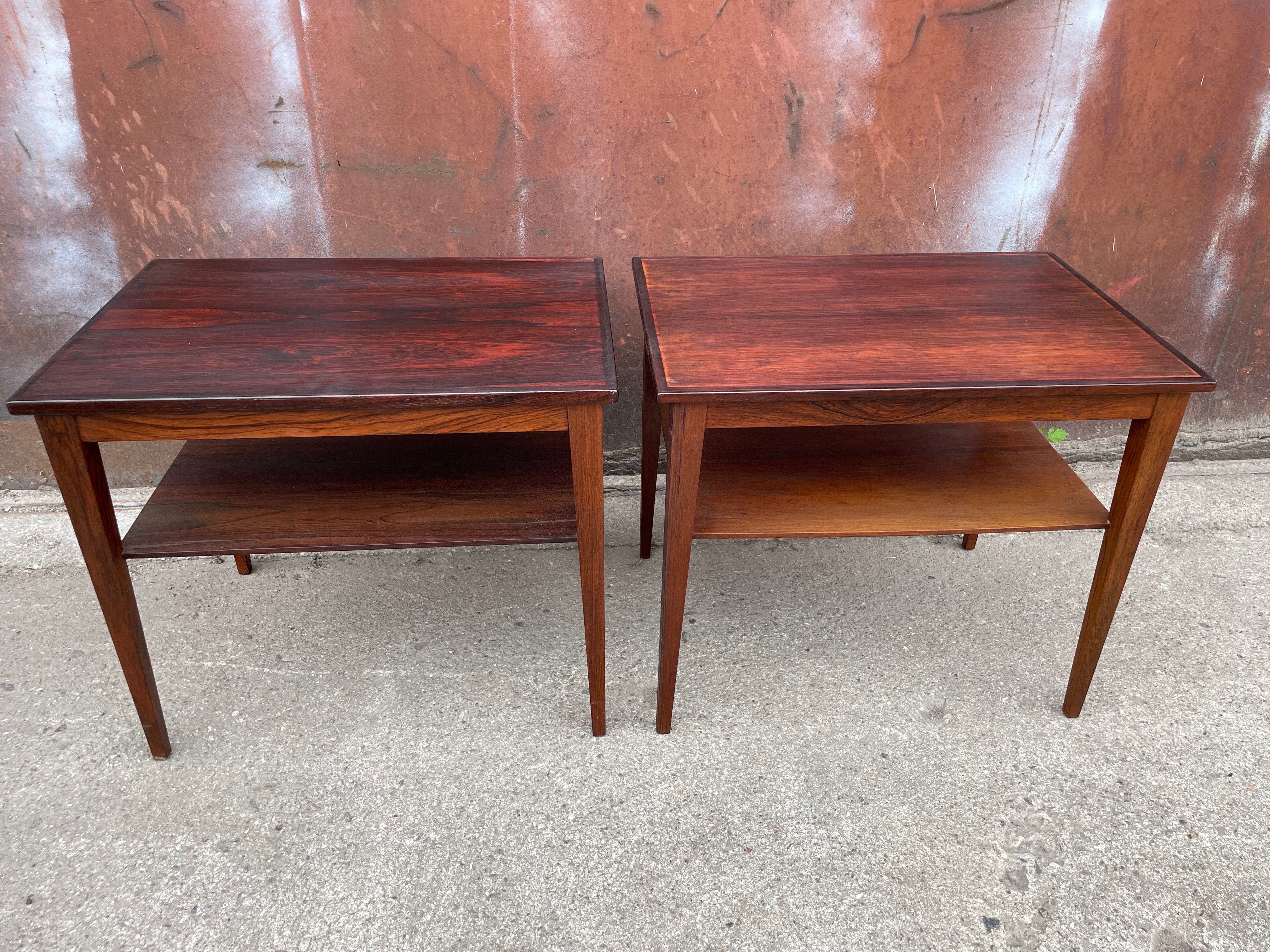Pair of Danish Mid-Century Modern Nightstands or Sidetables from the, 1960s In Good Condition For Sale In Copenhagen, DK