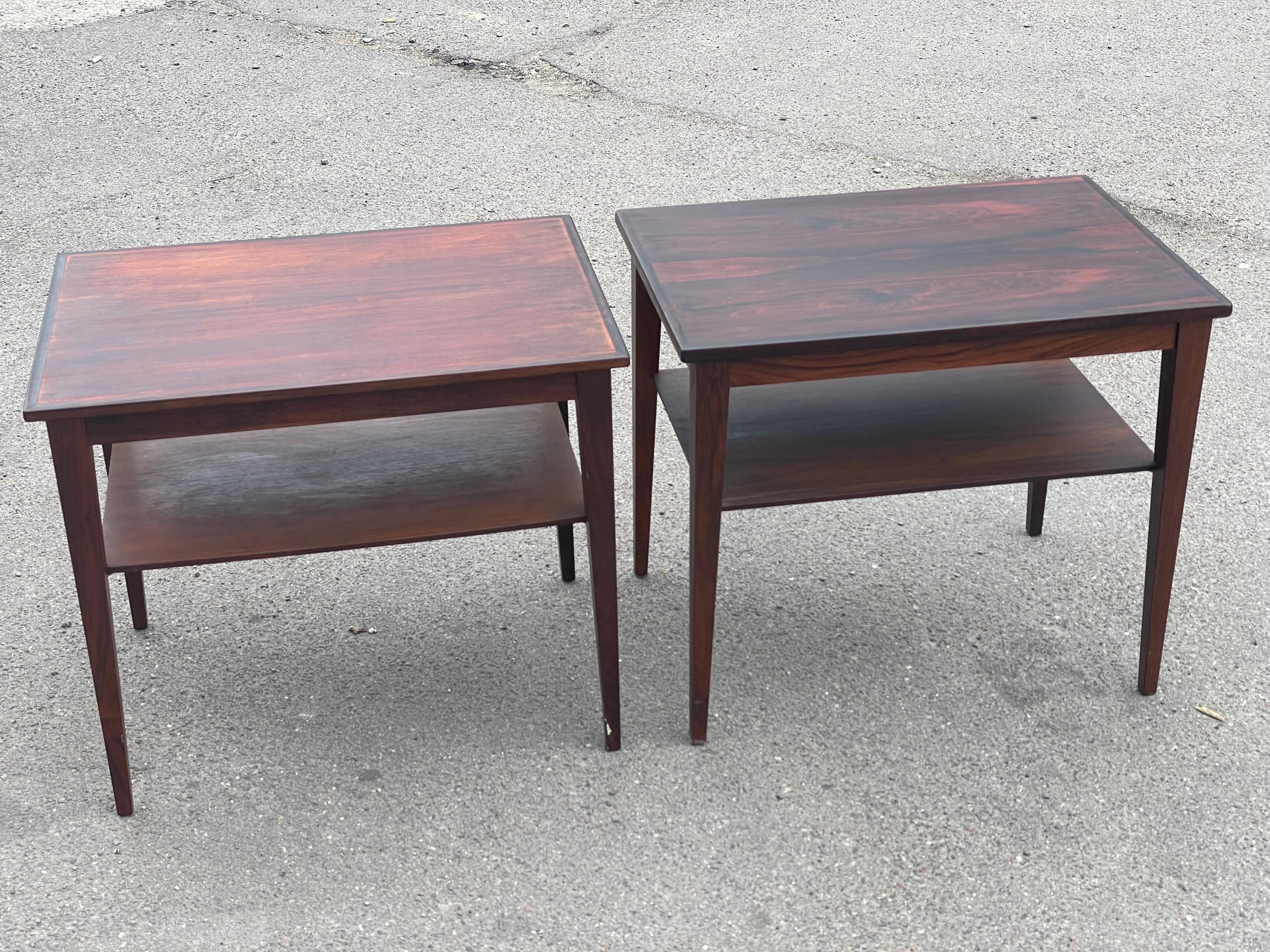 Mid-20th Century Pair of Danish Mid-Century Modern Nightstands or Sidetables from the, 1960s For Sale