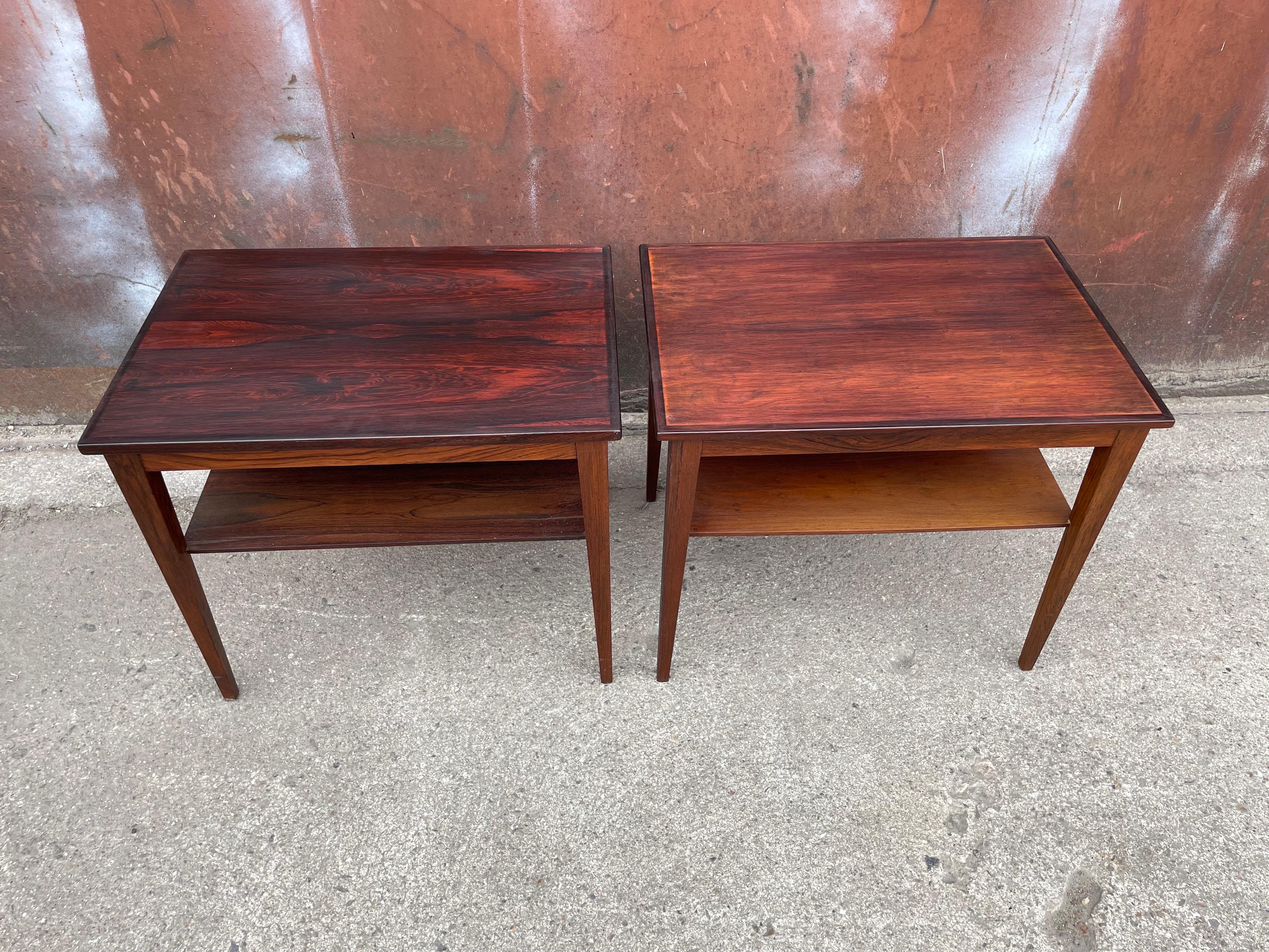 Pair of Danish Mid-Century Modern Nightstands or Sidetables from the, 1960s For Sale 2