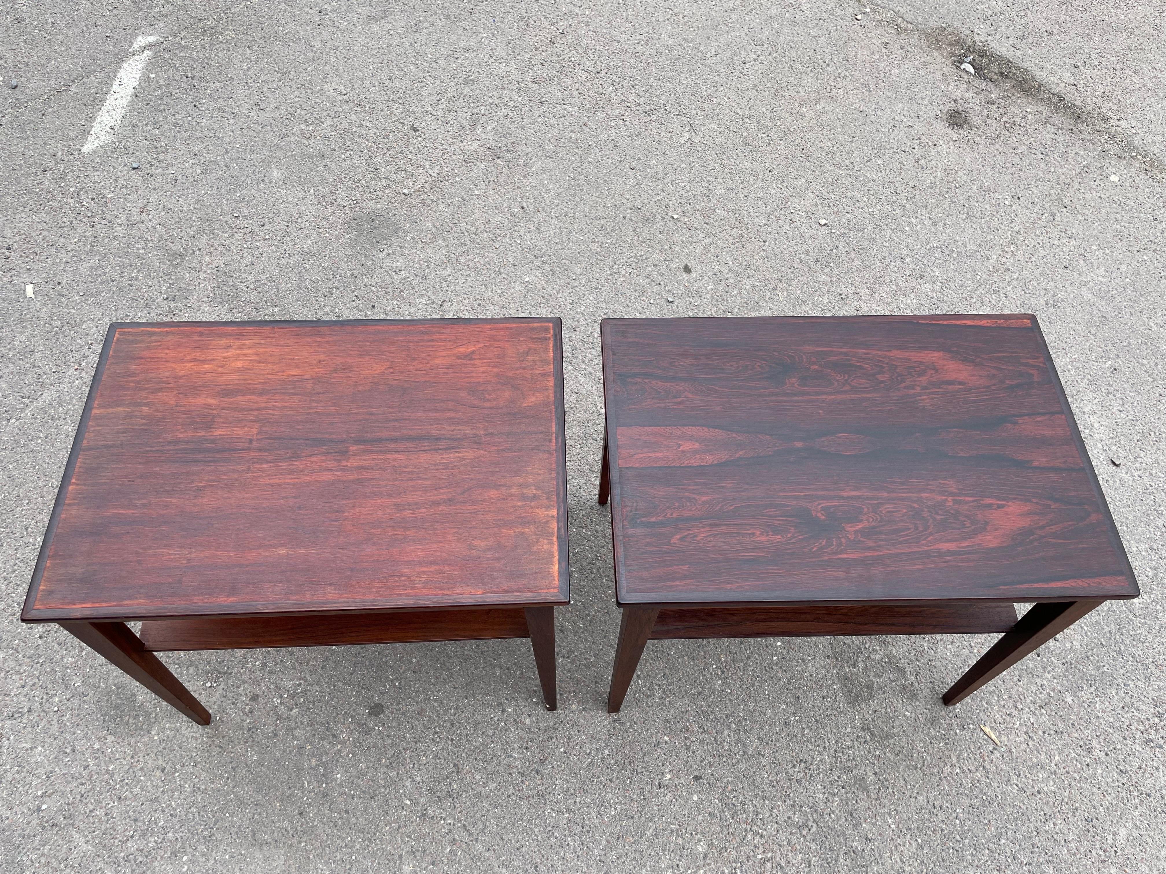 Pair of Danish Mid-Century Modern Nightstands or Sidetables from the, 1960s For Sale 3