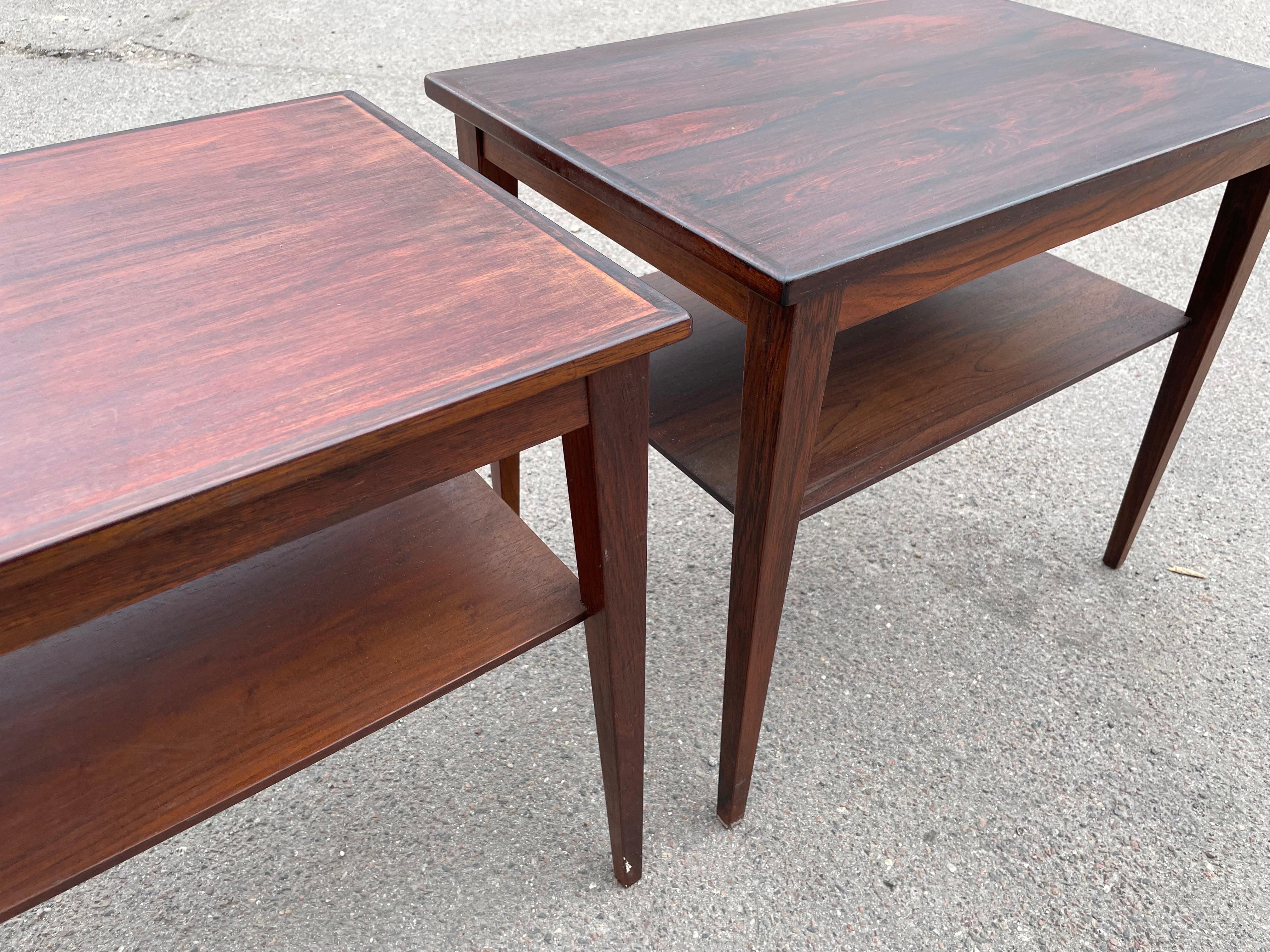 Pair of Danish Mid-Century Modern Nightstands or Sidetables from the, 1960s For Sale 4