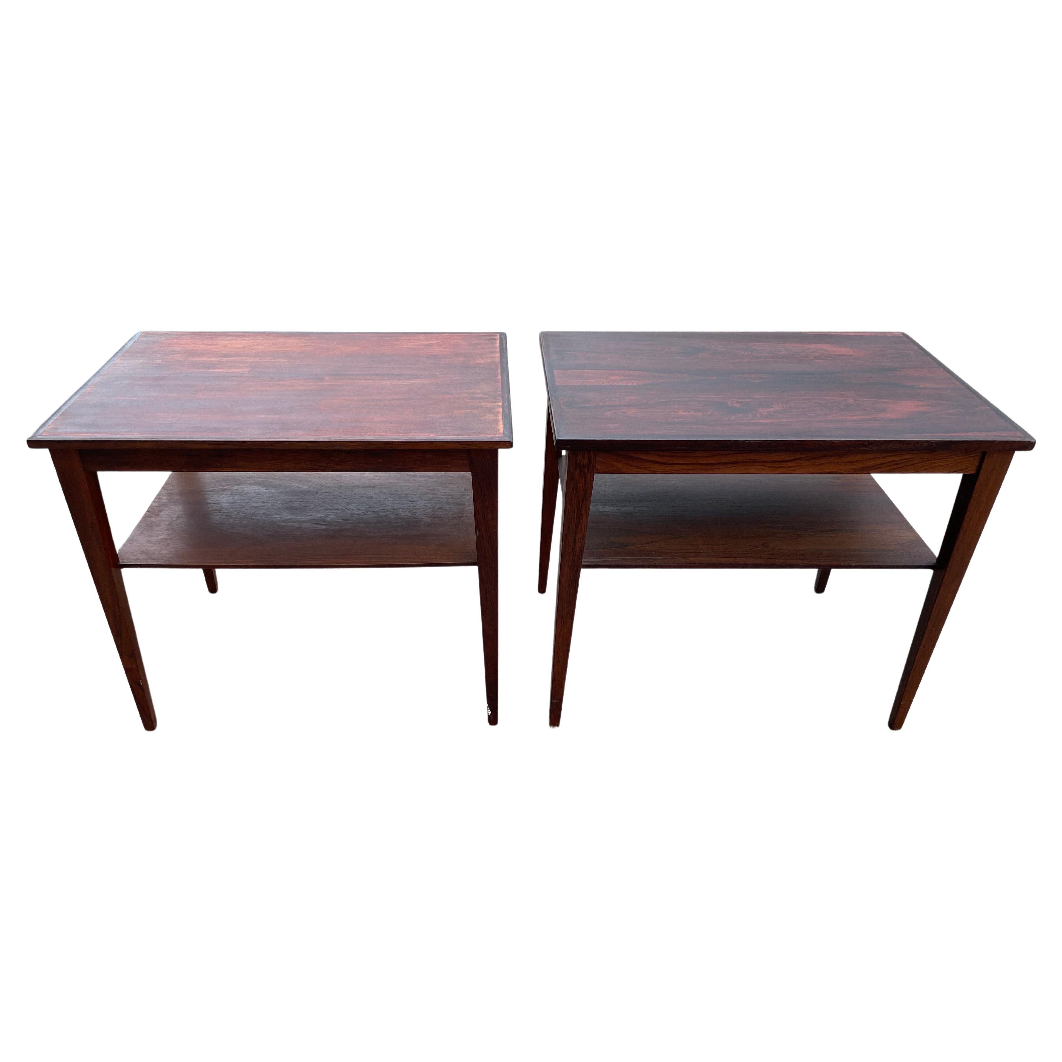 Pair of Danish Mid-Century Modern Nightstands or Sidetables from the, 1960s For Sale