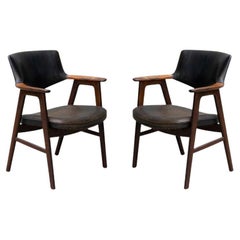 Paire de fauteuils danois en palissandre de style moderne du milieu du siècle dernier par Erik Kirkegaard