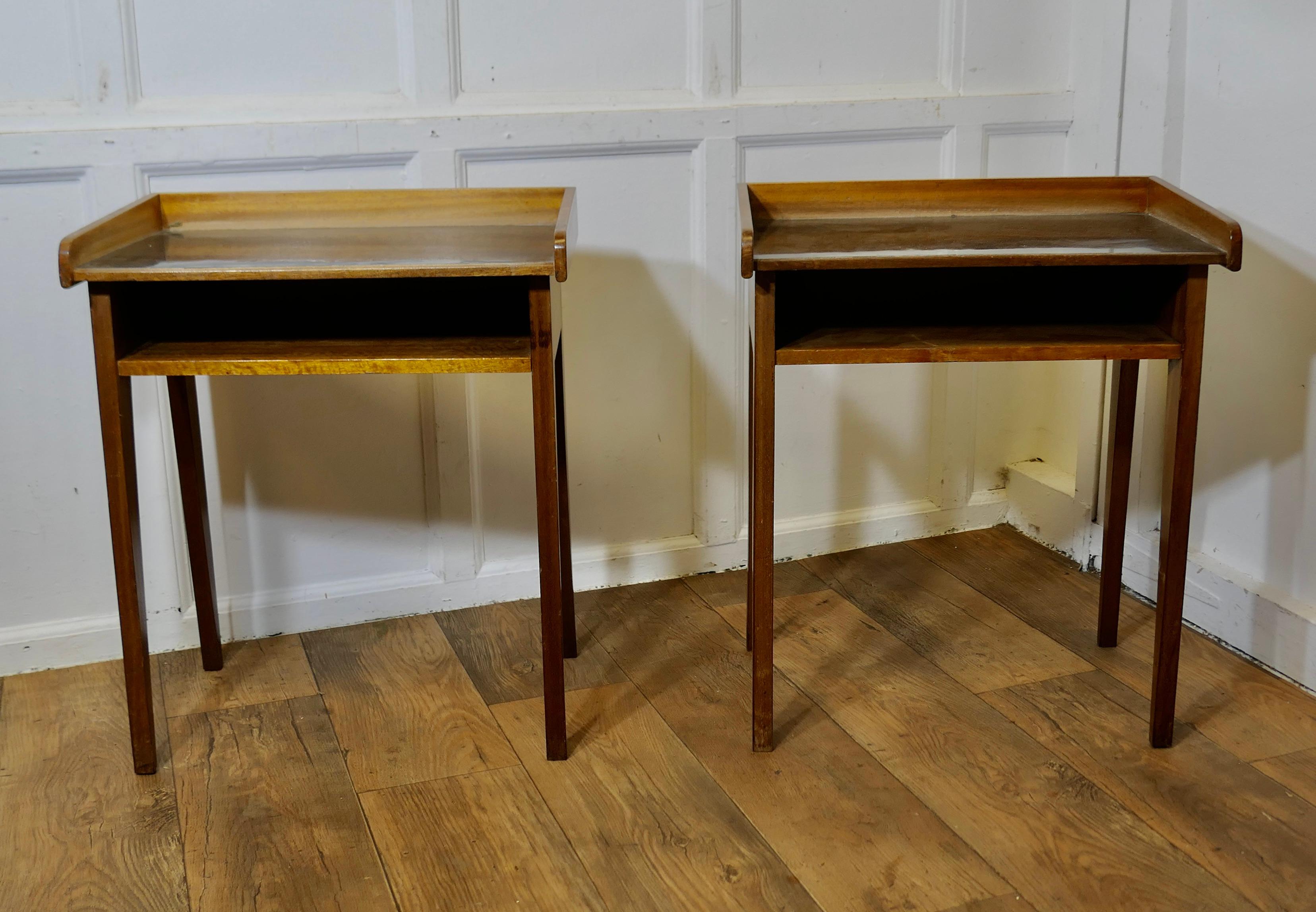 A Pair of Danish Mid Century Tray Top Tables, Bedside, Fireside Tables In Good Condition For Sale In Godshill, Isle of Wight