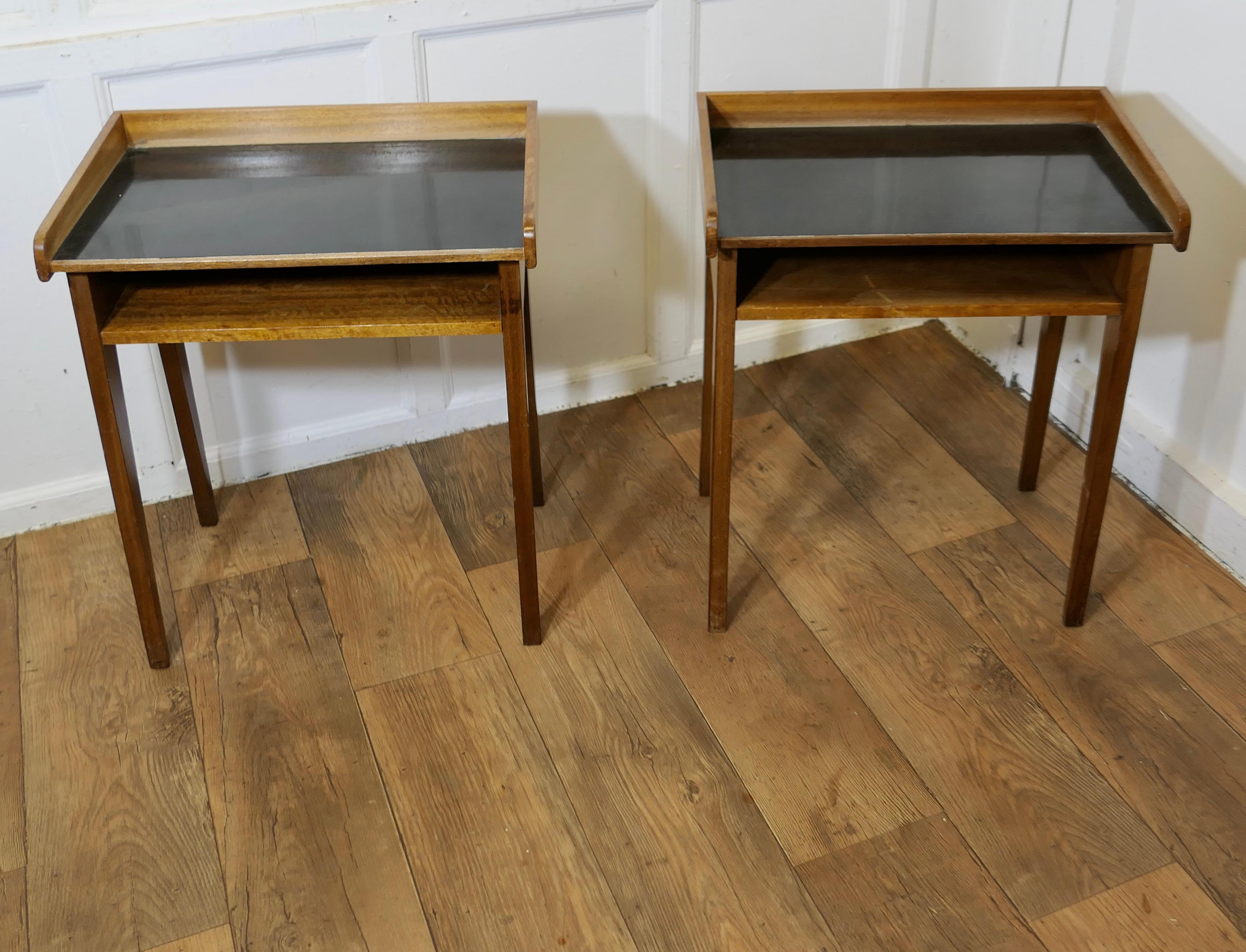 20th Century A Pair of Danish Mid Century Tray Top Tables, Bedside, Fireside Tables For Sale