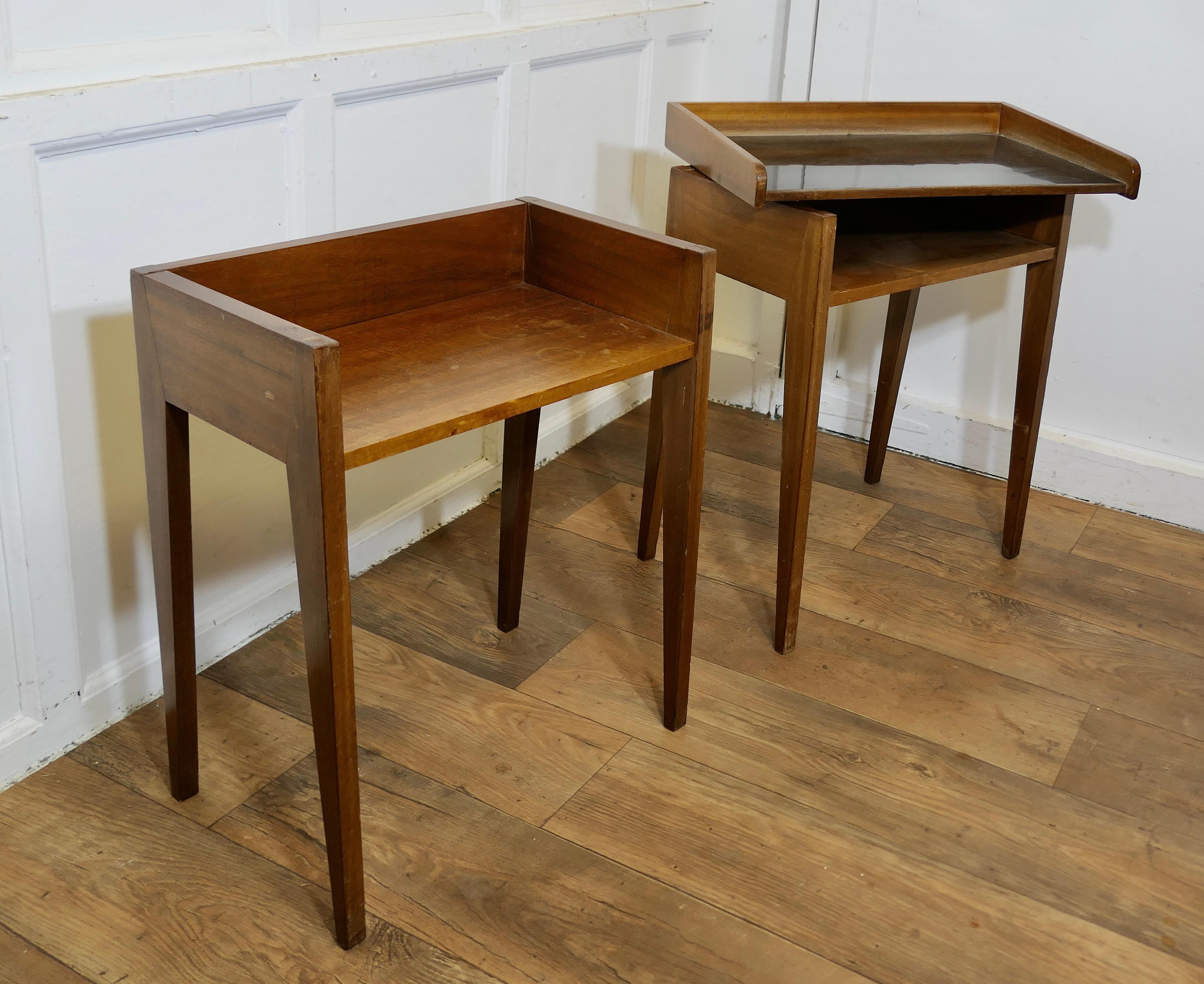 A Pair of Danish Mid Century Tray Top Tables, Bedside, Fireside Tables For Sale 1