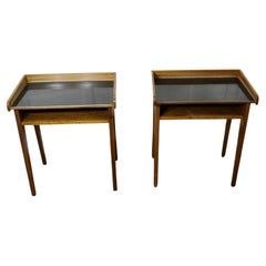 A Pair of Danish Mid Century Tray Top Tables, Bedside, Fireside Tables