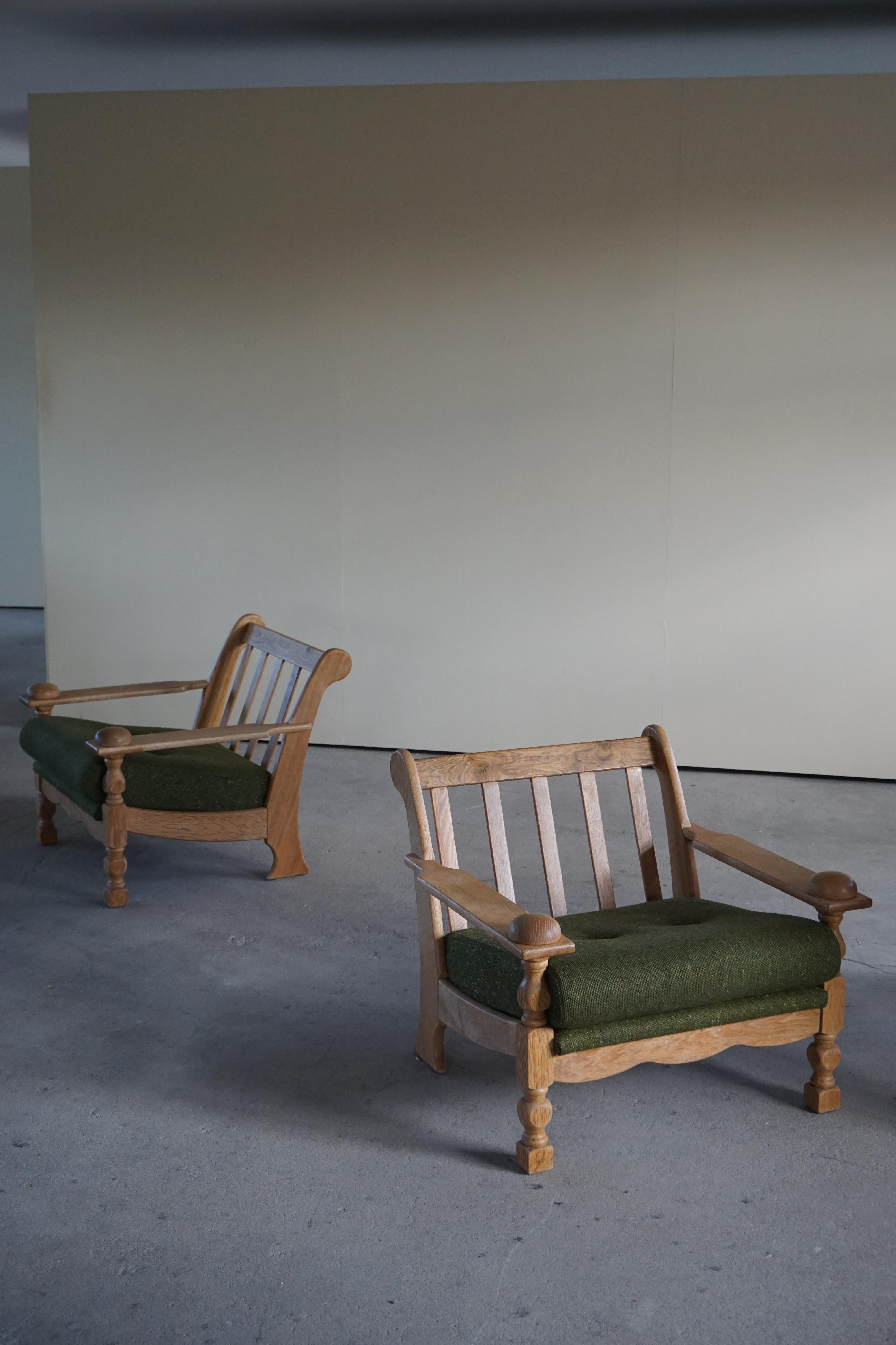 Pair of Danish Modern Lounge Chairs in Style of Henning Kjærnulf, 1970s 2