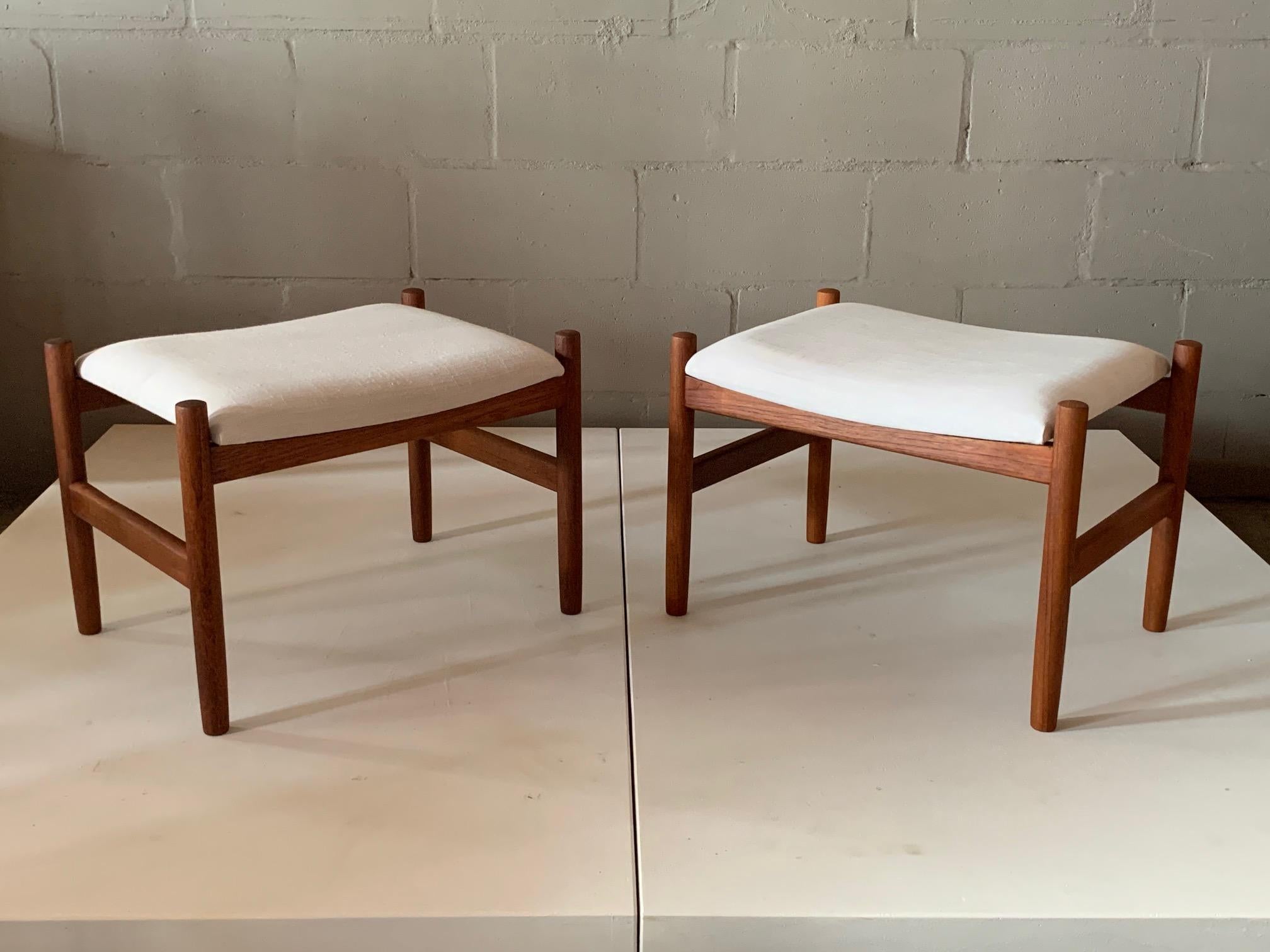 Pair of Danish Modern Ottomans by Spottrup For Sale 7