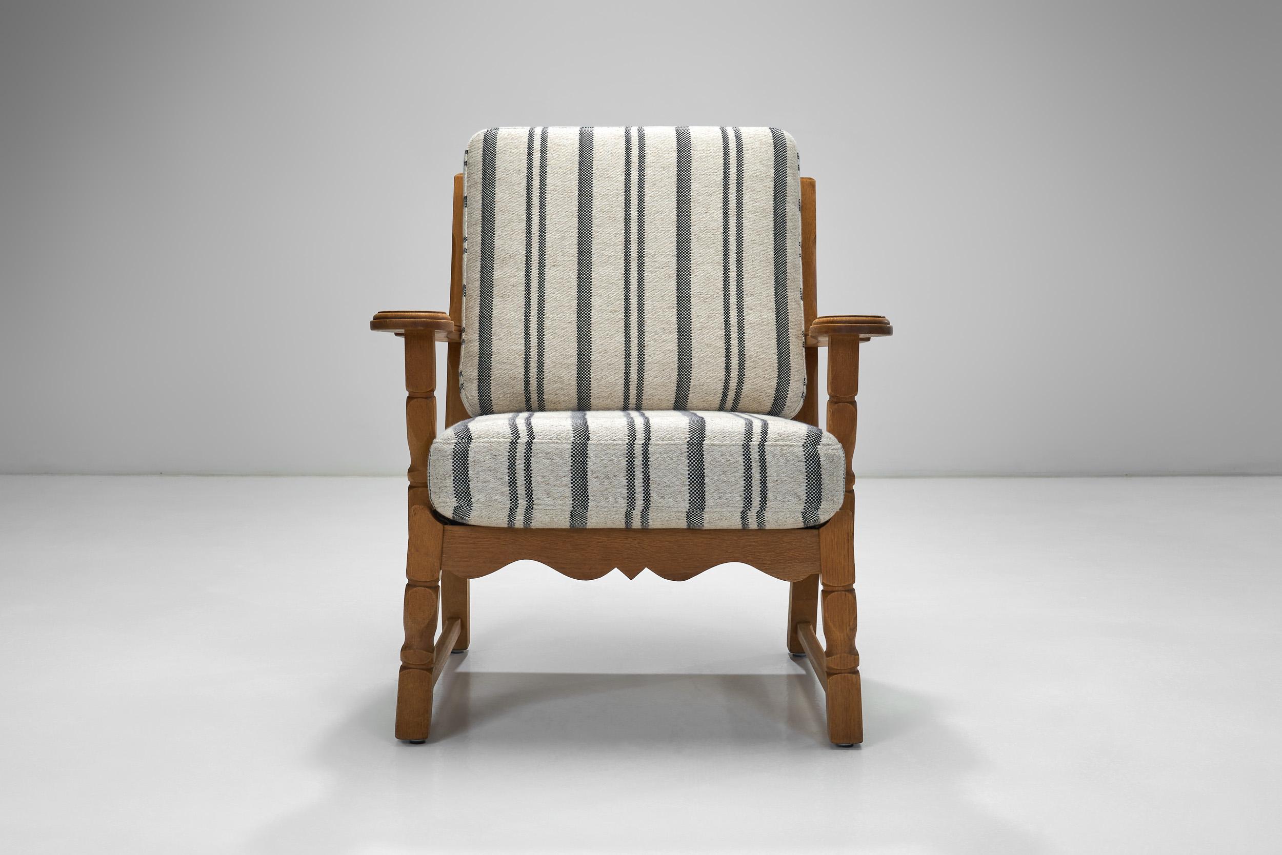 Paire de fauteuils en Oak danois, Danemark, années 1970 en vente 5