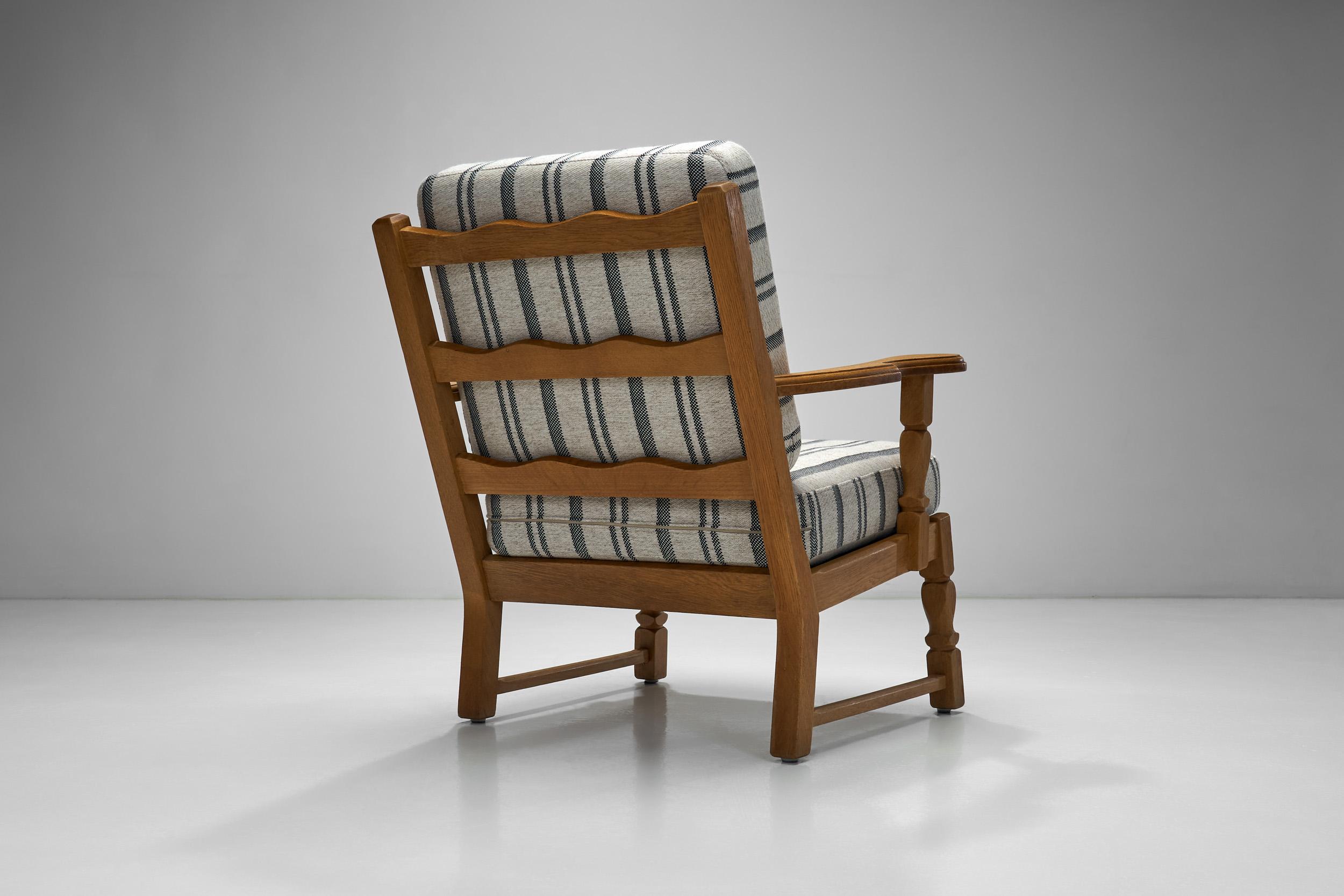 Paire de fauteuils en Oak danois, Danemark, années 1970 en vente 7