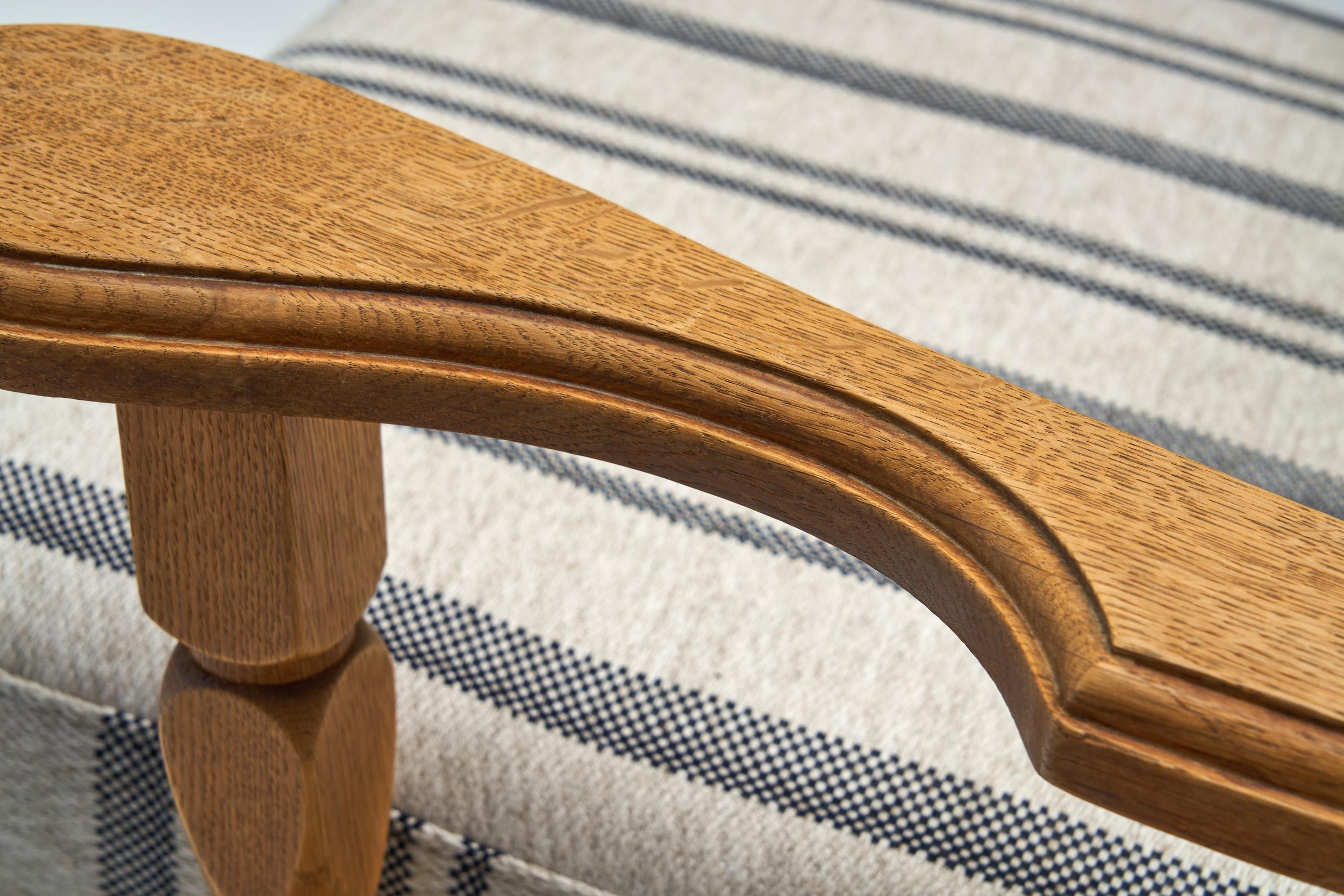 Paire de fauteuils en Oak danois, Danemark, années 1970 en vente 2