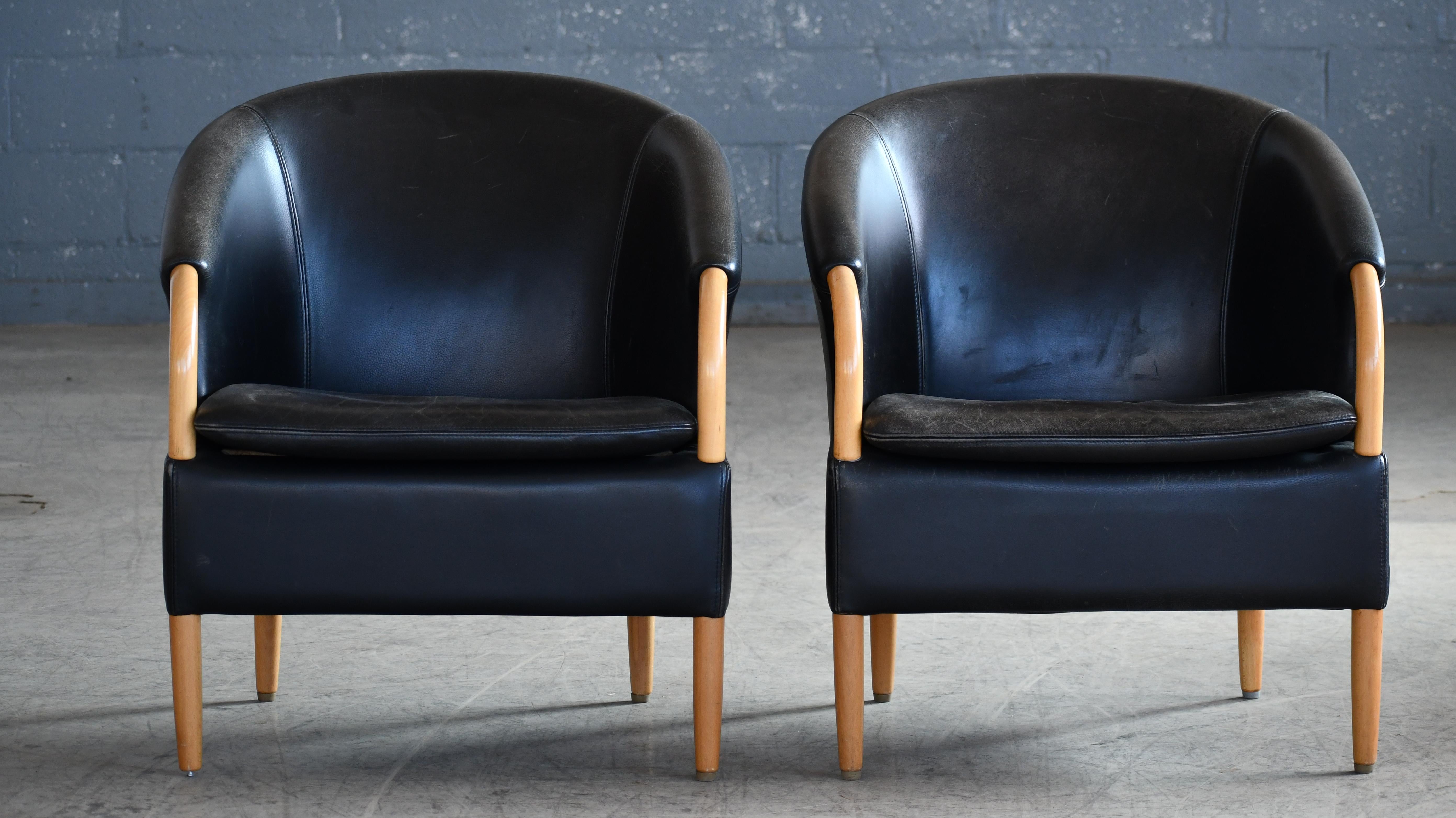 Scandinave moderne Paire de chaises longues danoises 