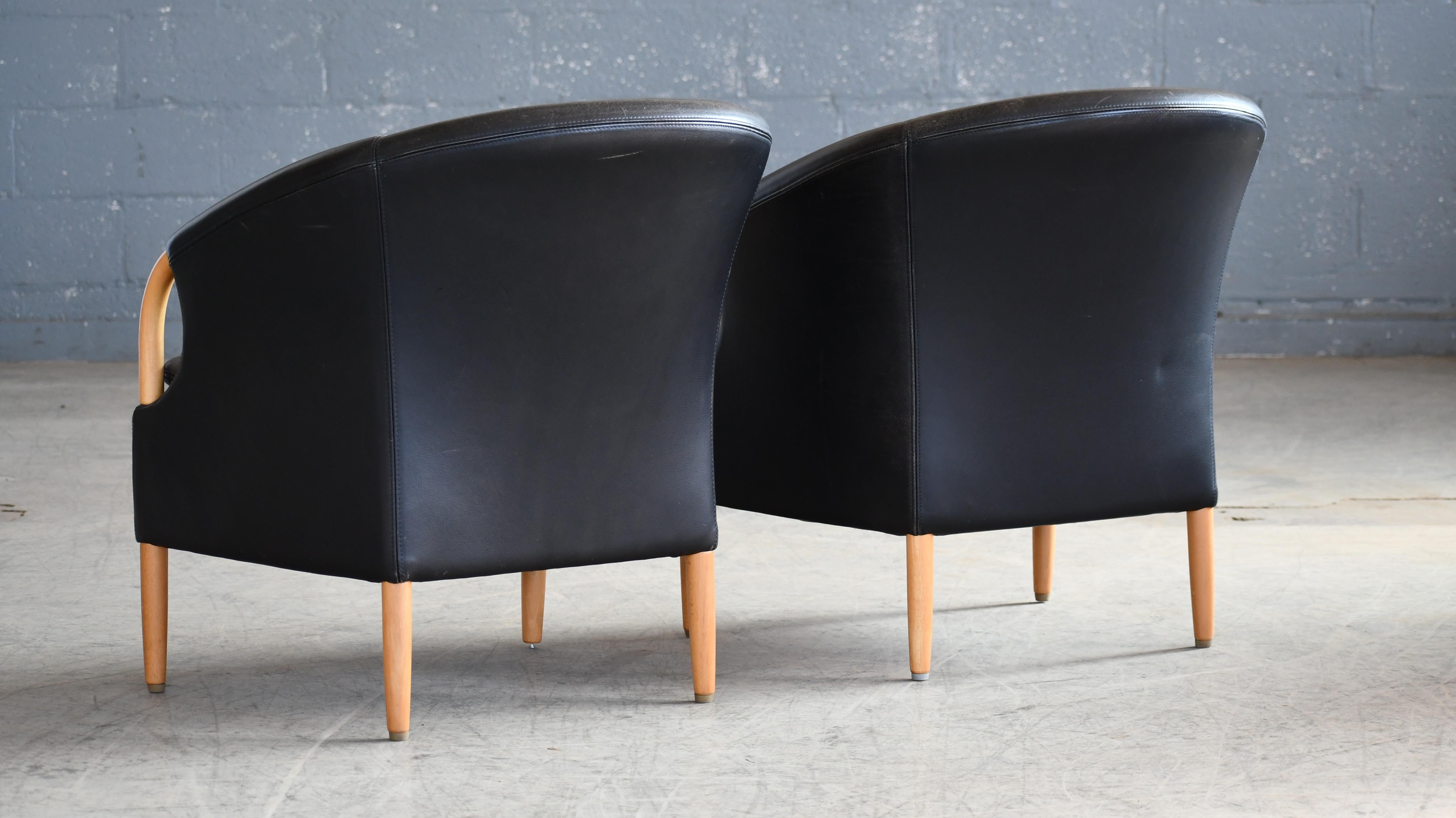 Fin du 20e siècle Paire de chaises longues danoises 