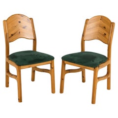 A Pair of Danish Pine Dining Chairs in the Style of Rainer Daumiller, 1970s