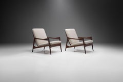 Danish Ribbed Back Lounge Chairs, Denmark, Second Half of the 20th Century, Pair
