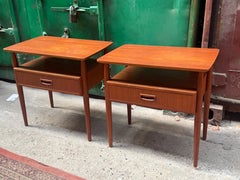 A pair of Danish Teak night stands by Gunni Omann 1960's