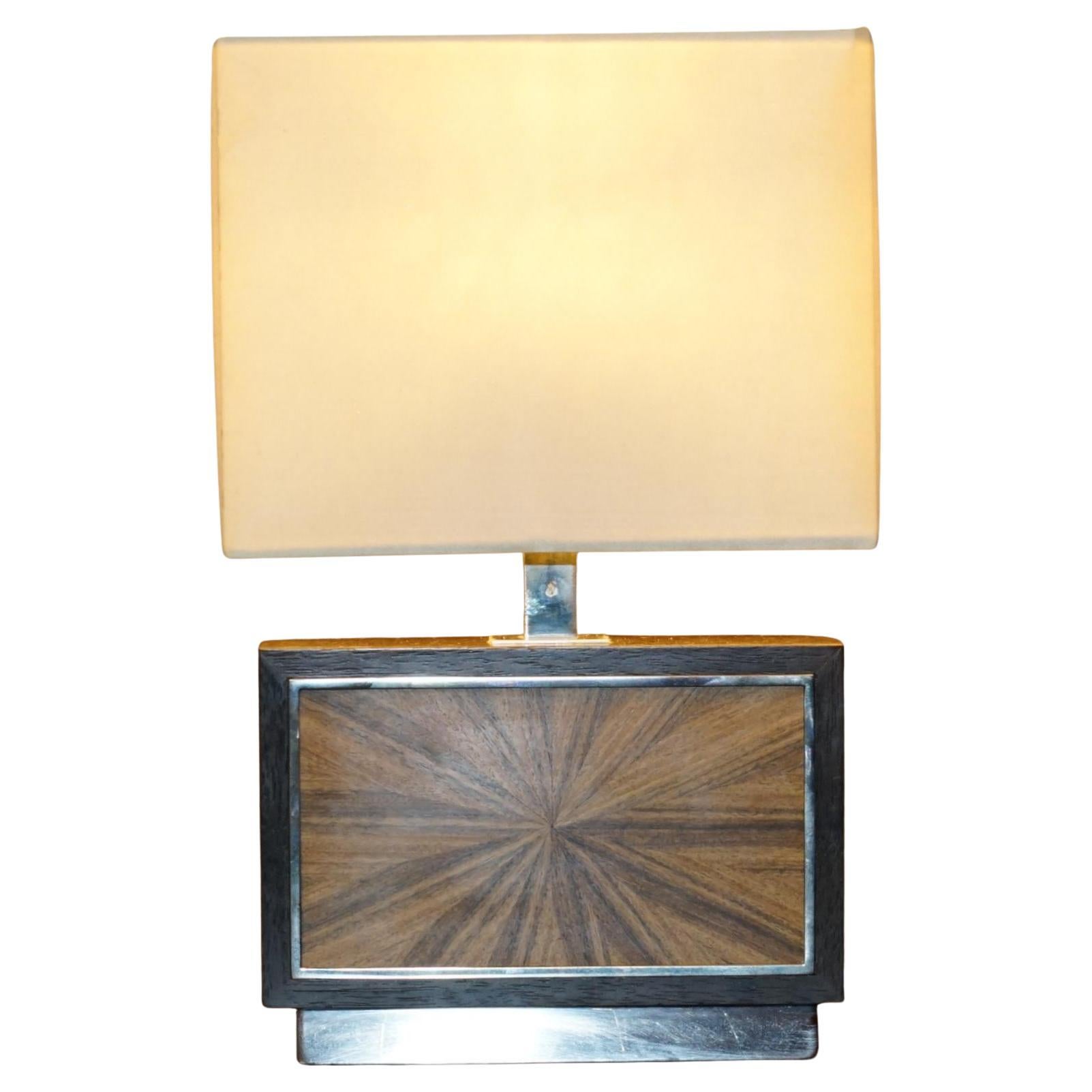 Cromo Una coppia di lampade da tavolo David Linley Chelsea Sunburst con interruttore dimmer in vendita