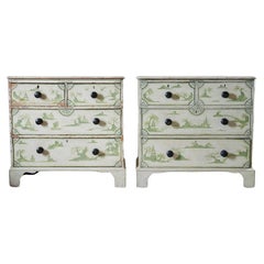Antique A Pair of Decorated 19th Century Chests