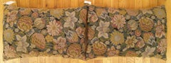 Pair of Decorative Antique Jacquard Tapestry Pillows with Floral Elements