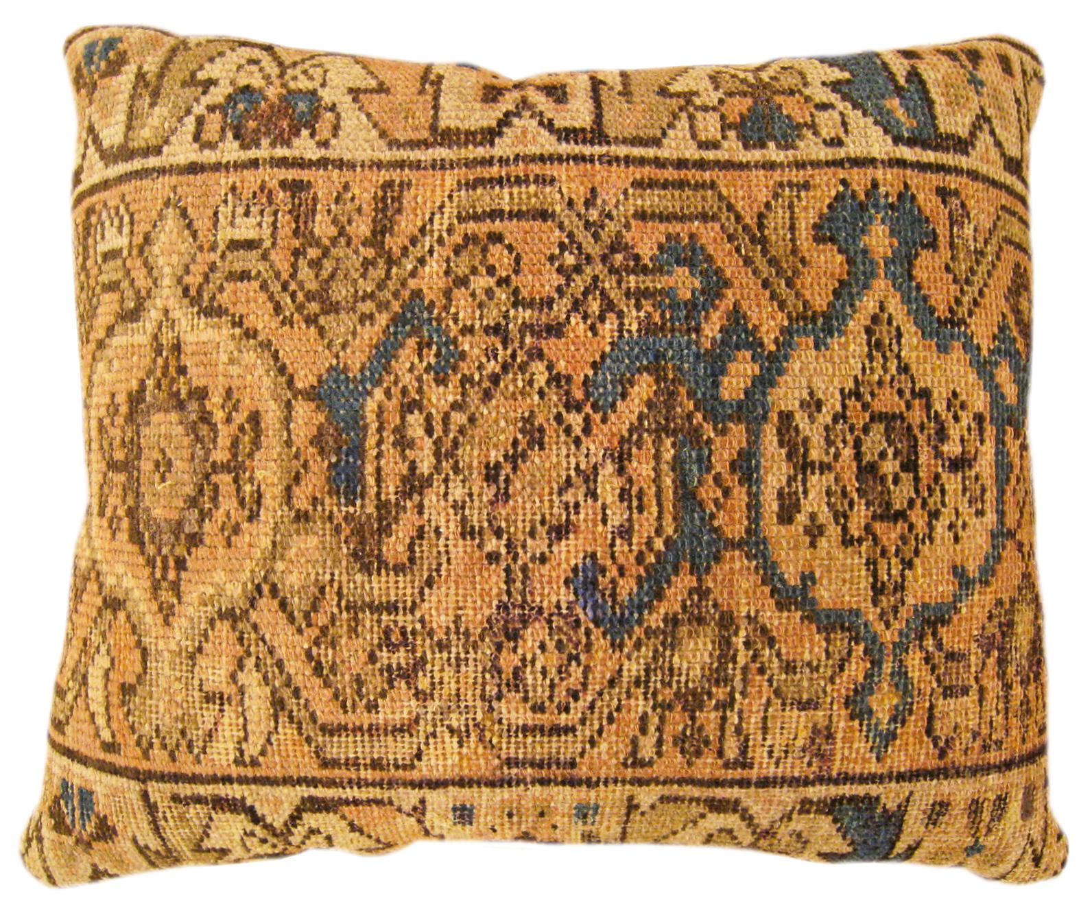 Pair of Decorative Antique Persian Hamadan Rug Pillows For Sale 4