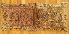 Pair of Decorative Antique Persian Hamadan Rug Pillows