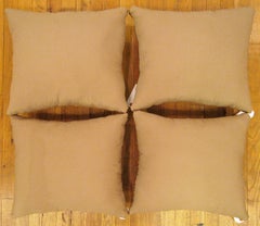 Pair of Decorative Antique Persian Hamadan Rug Pillows