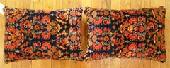 Pair of Decorative Antique Persian Malayer Carpet Pillows