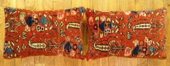 Pair of Decorative Antique Persian Malayer Carpet Pillows