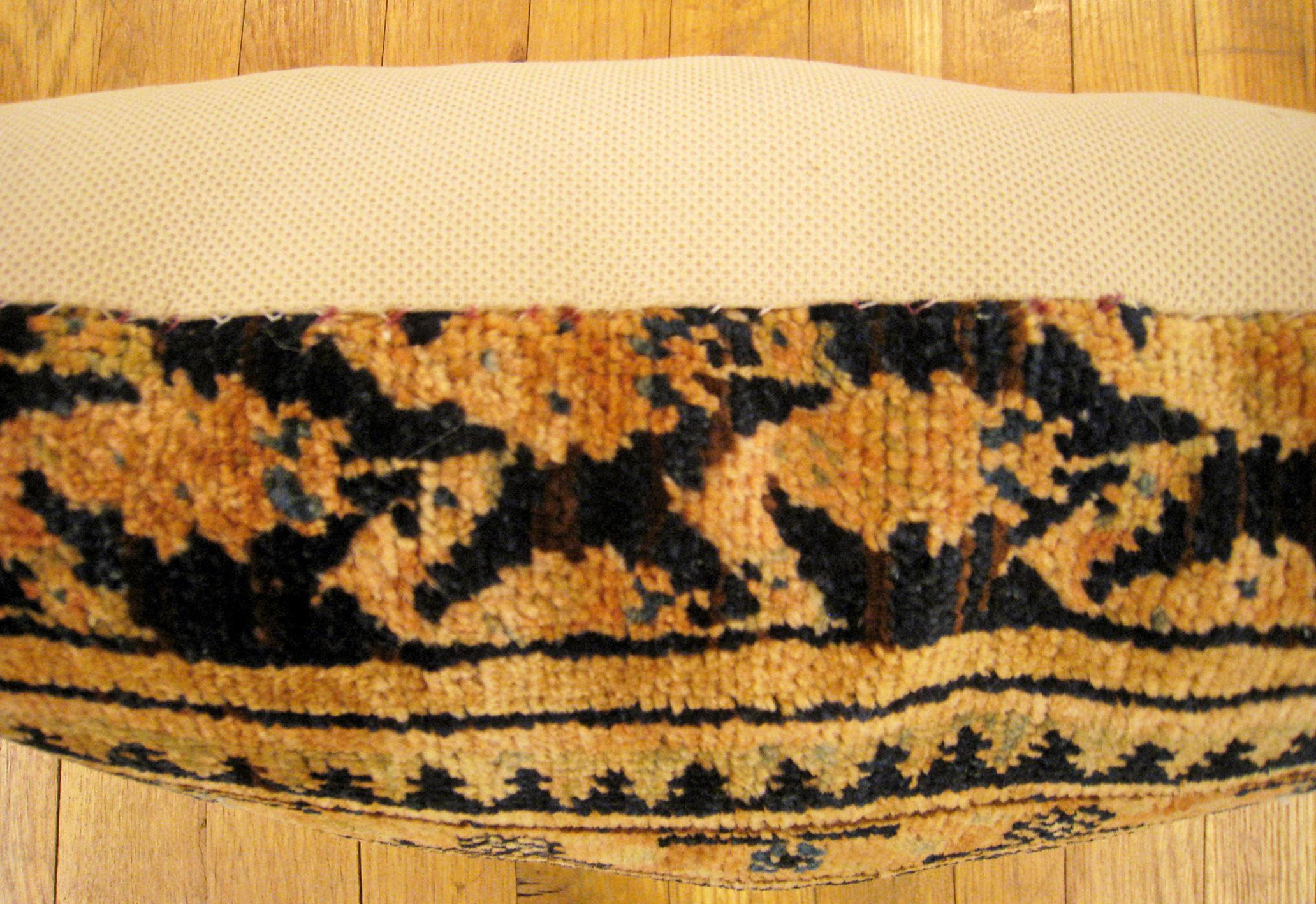 Paire de coussins décoratifs persans anciens en tapis Saraband en vente 3